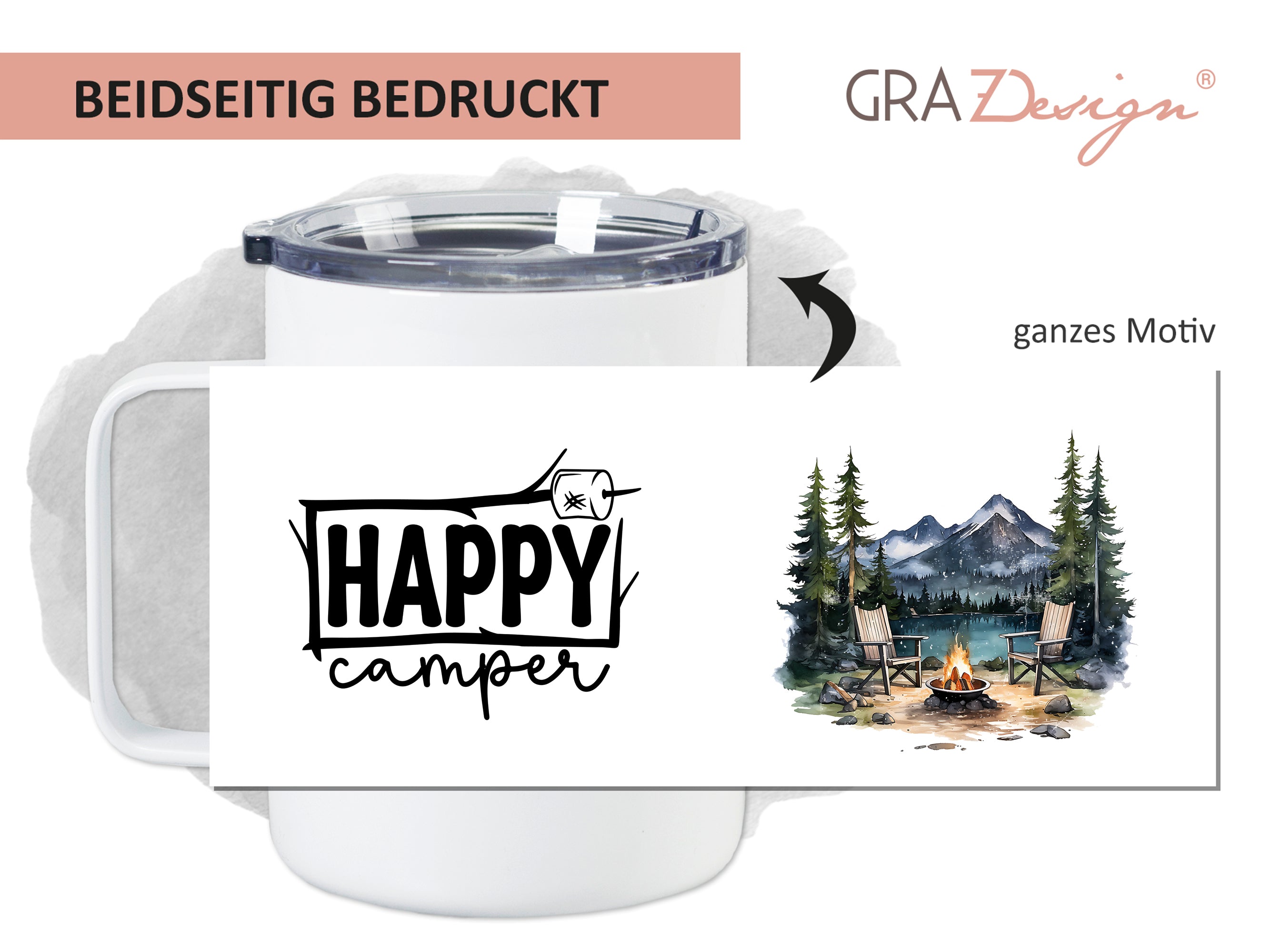 Wanderbecher Happy Camper - Für unvergessliche Abenteuer