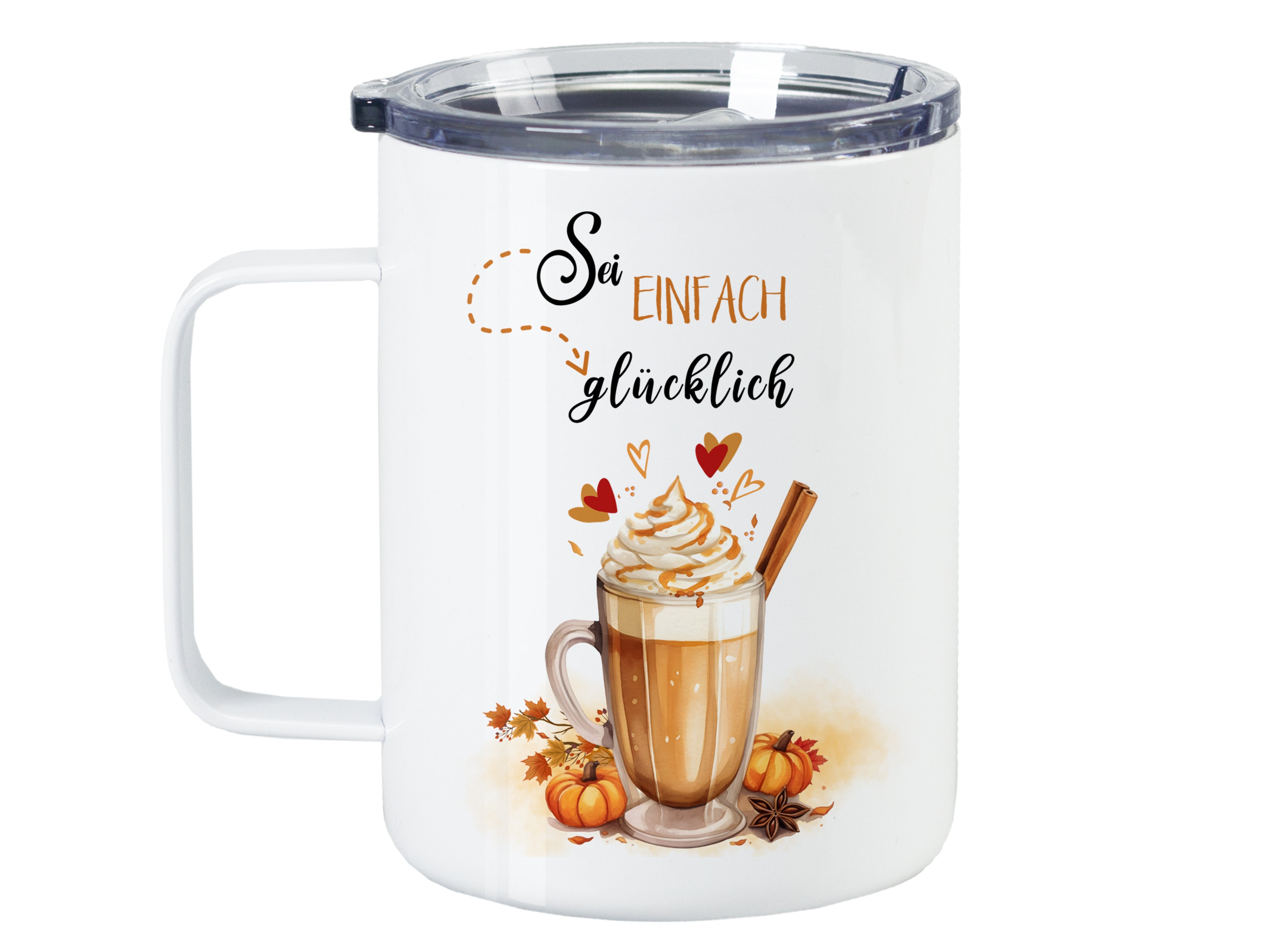 Thermobecher Glücklich - Für genussvolle Momente