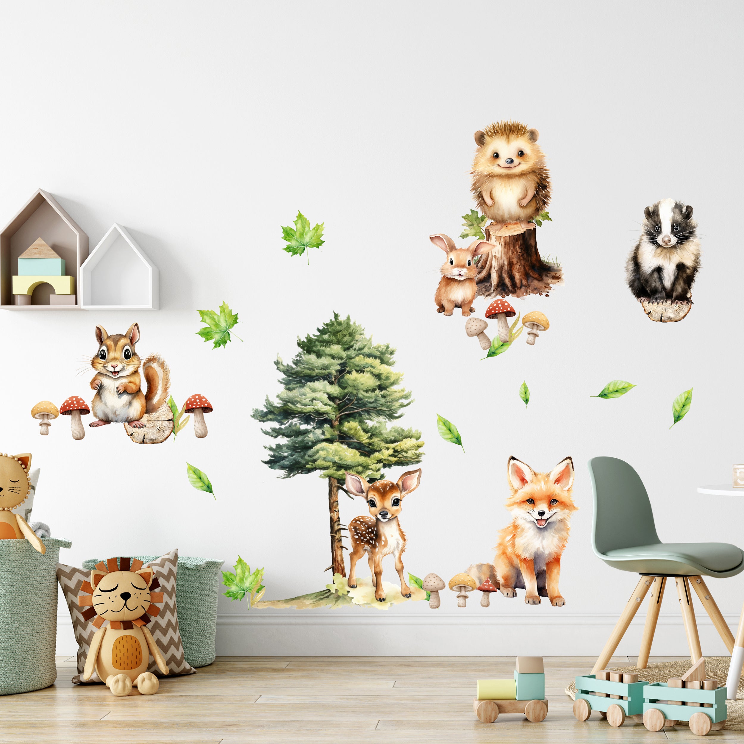 Wandtattoo Waldtiere