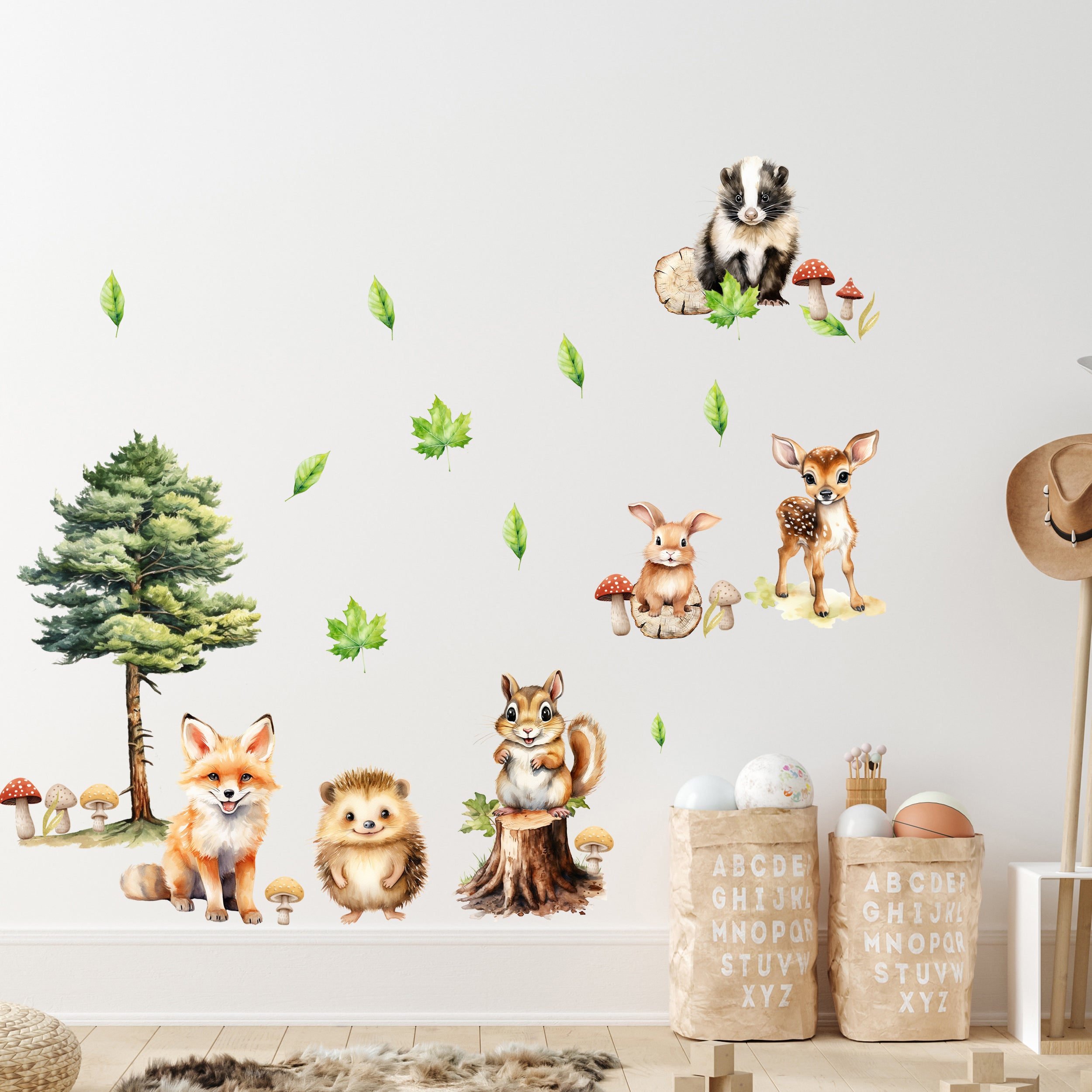 Wandtattoo Waldtiere