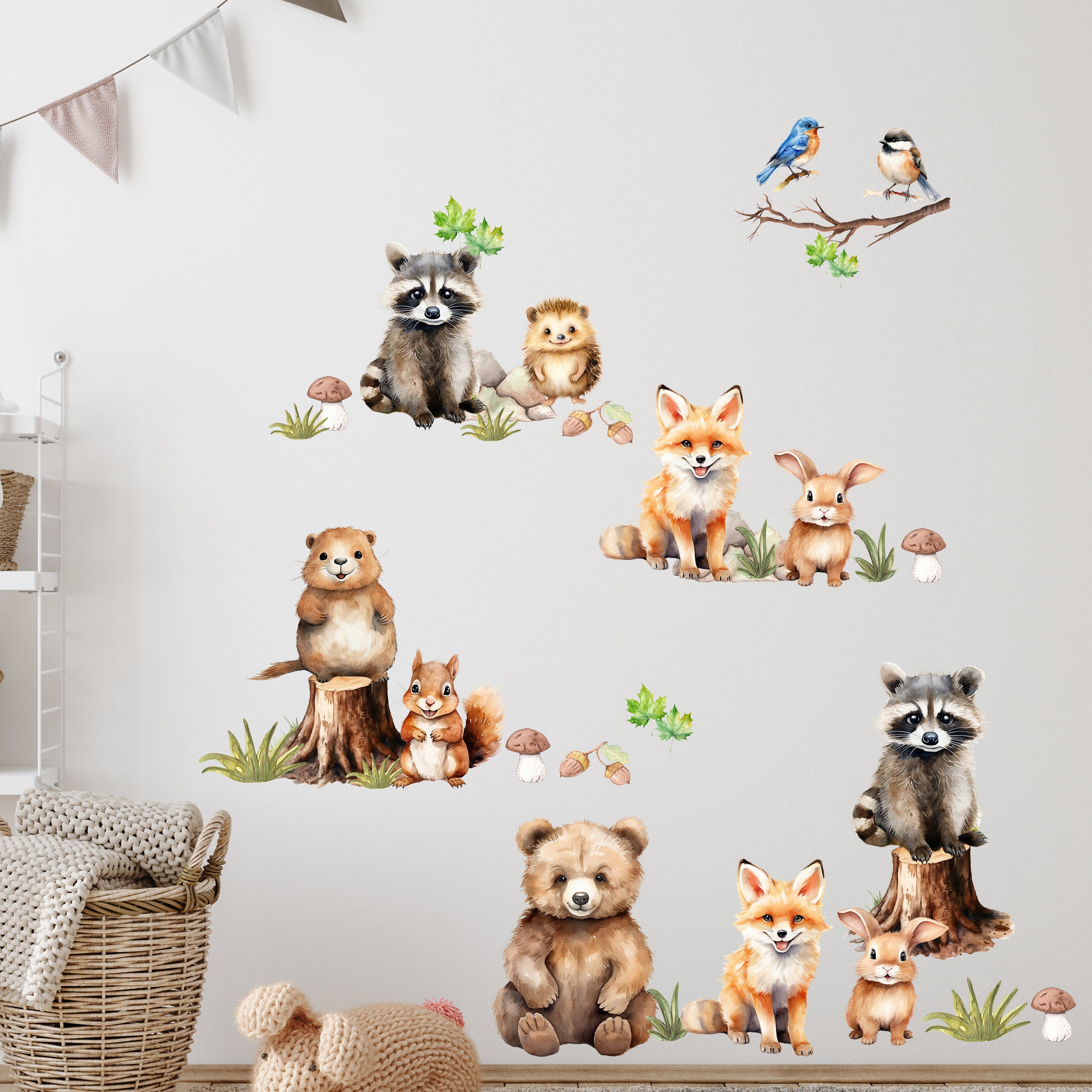 Wandtattoo Waldtiere