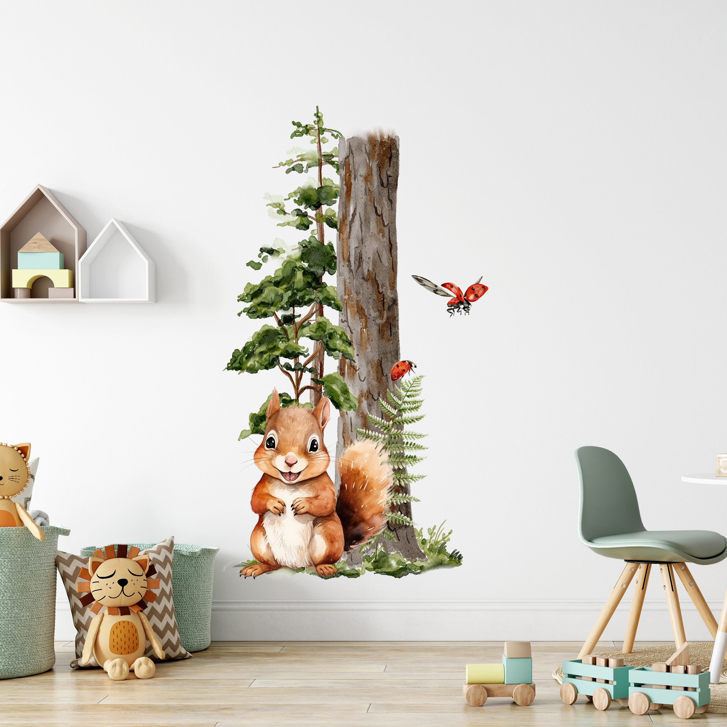 Wandtattoo Eichhörnchen