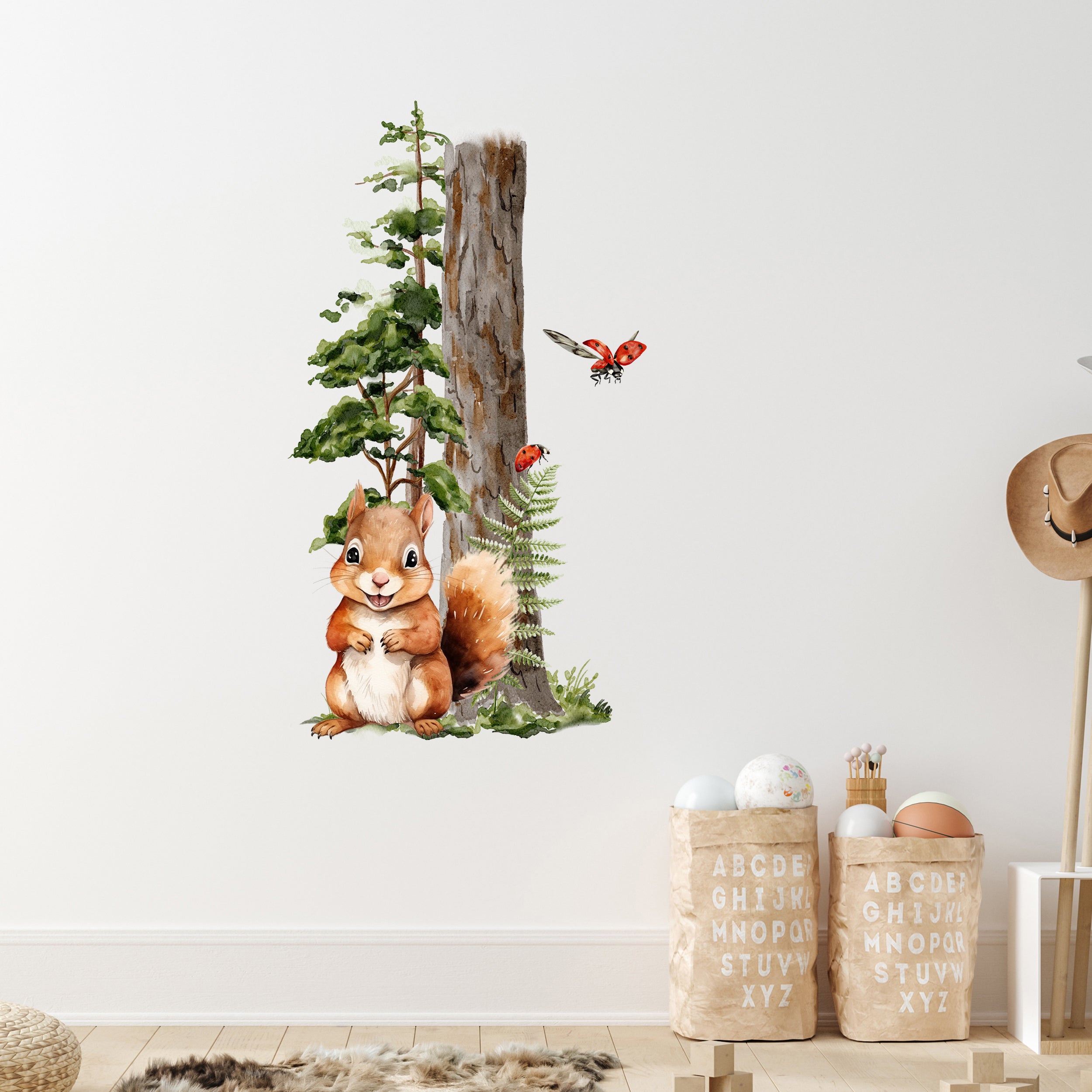 Wandtattoo Eichhörnchen