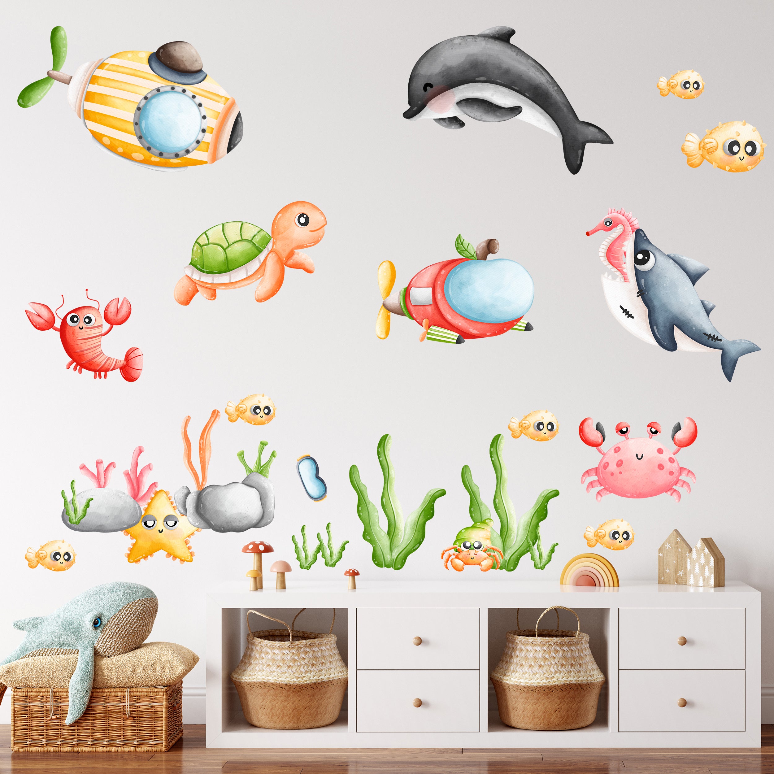 Wandtattoo Unterwasserwelt