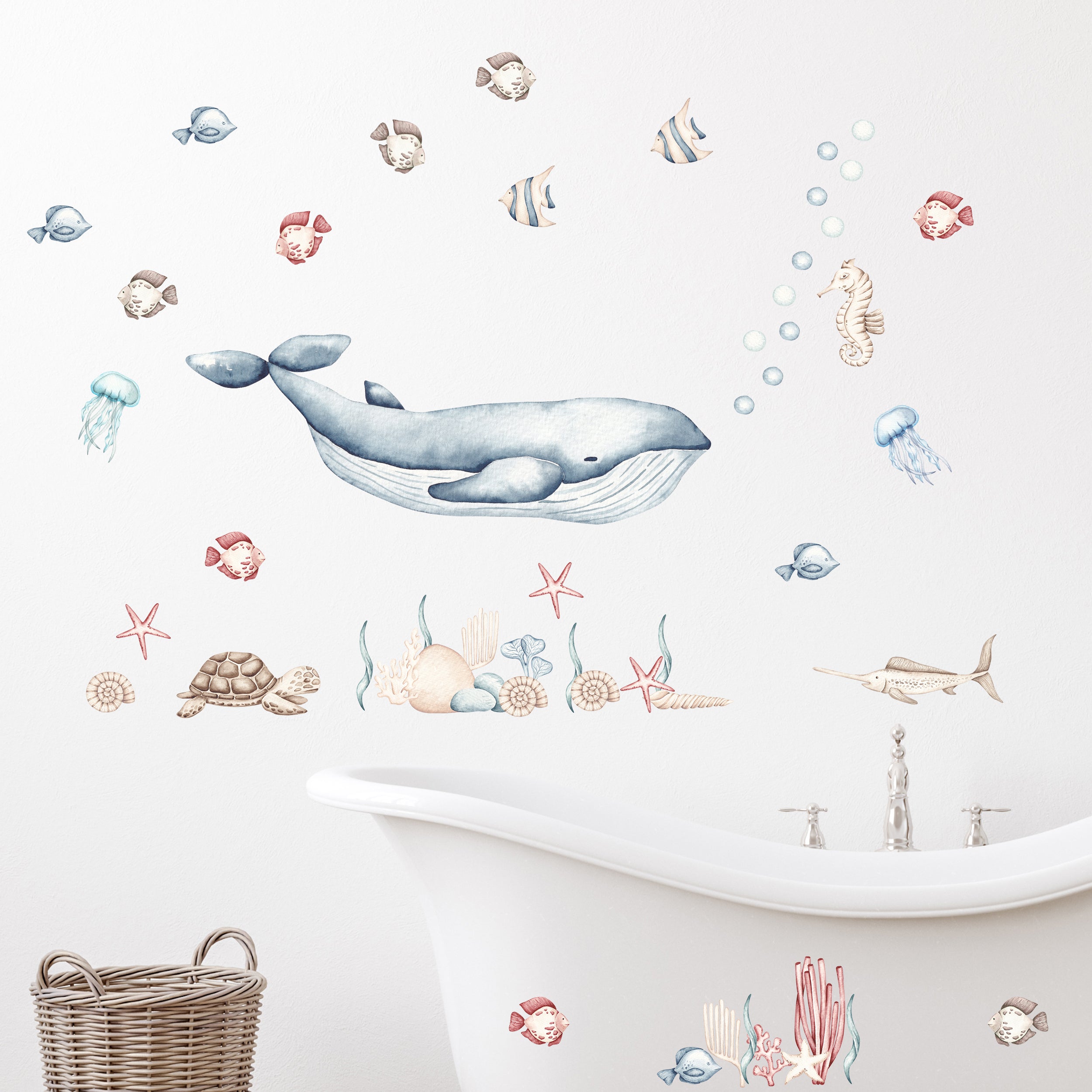 Wandtattoo Unterwasserwelt