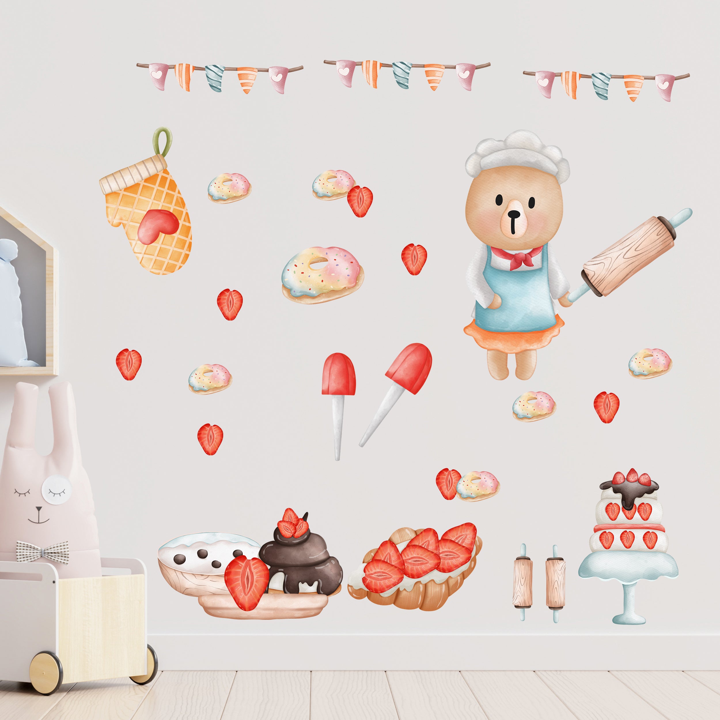 Kinderküche Aufkleber Bär