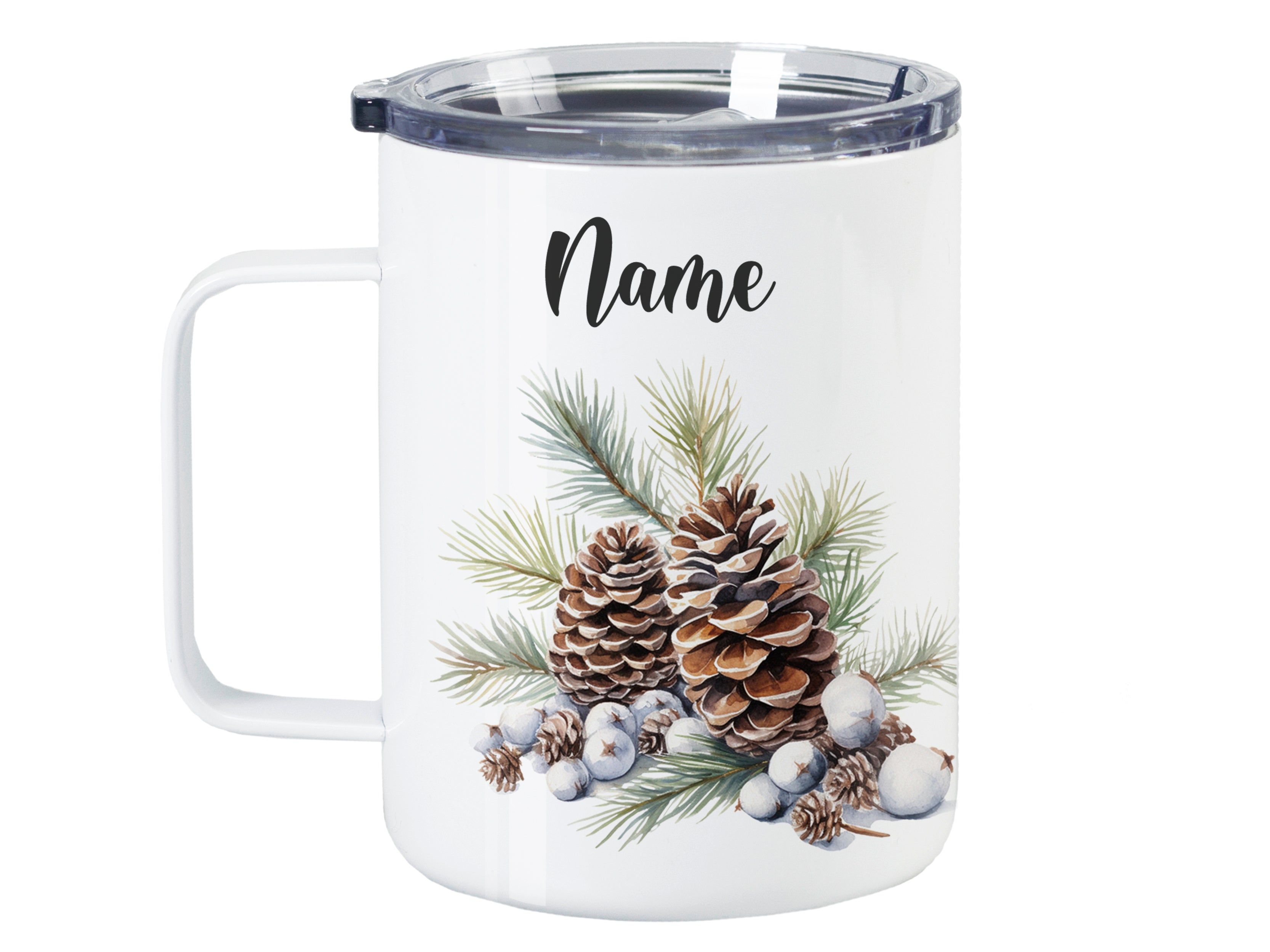 Wanderbecher mit Tannenzapfen