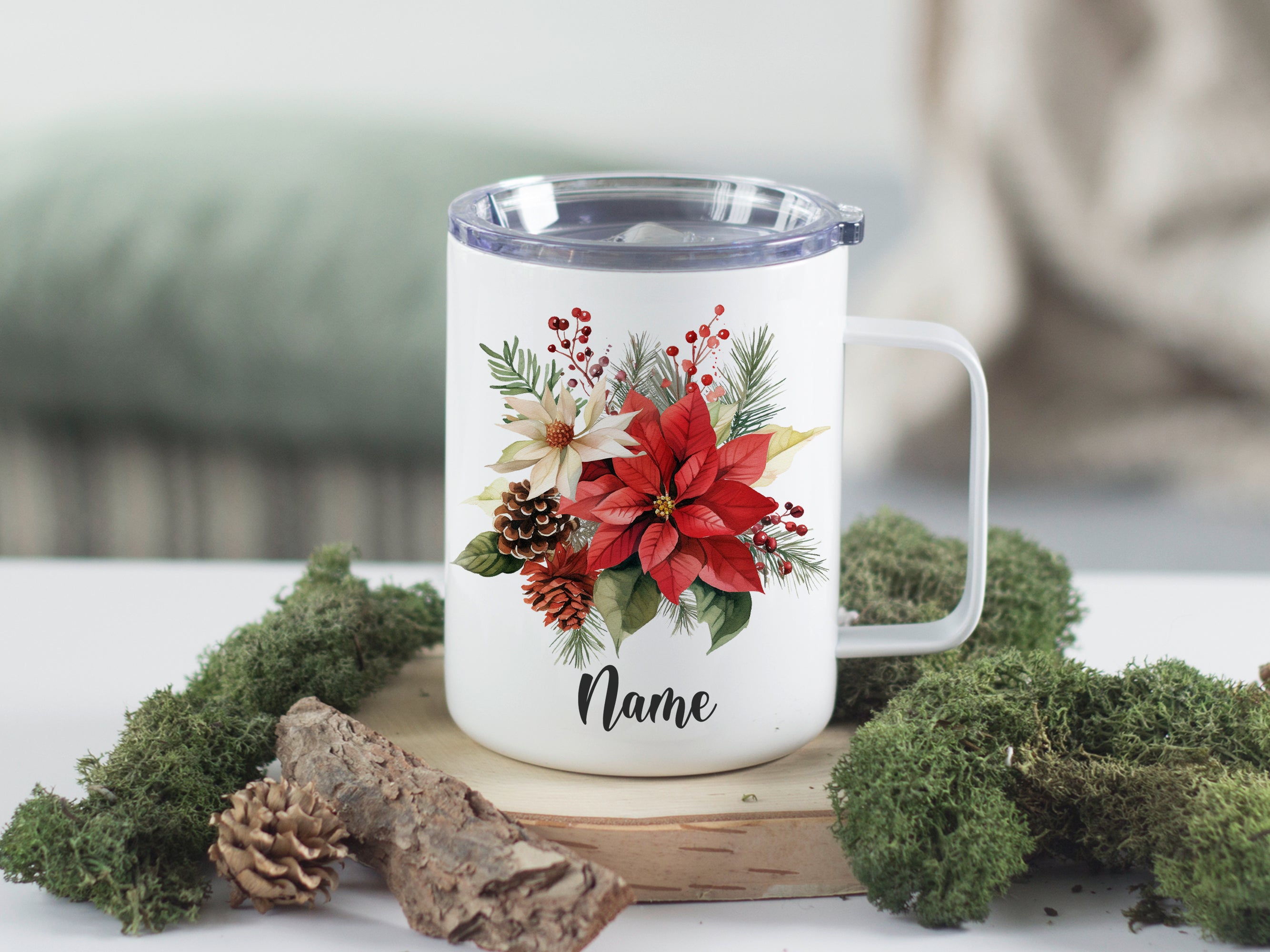 Wanderbecher mit Weihnachtsmotiv