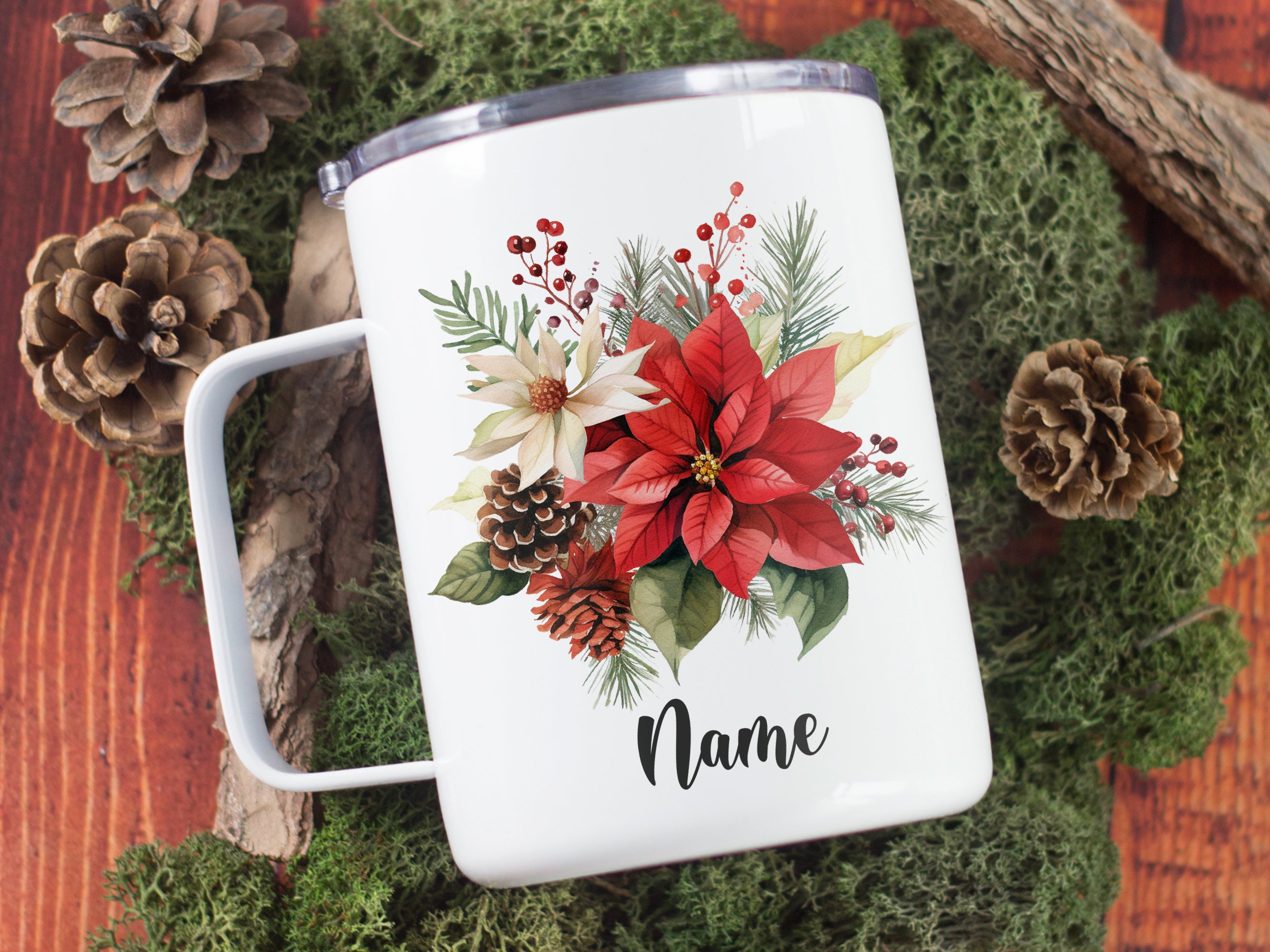 Wanderbecher mit Weihnachtsmotiv