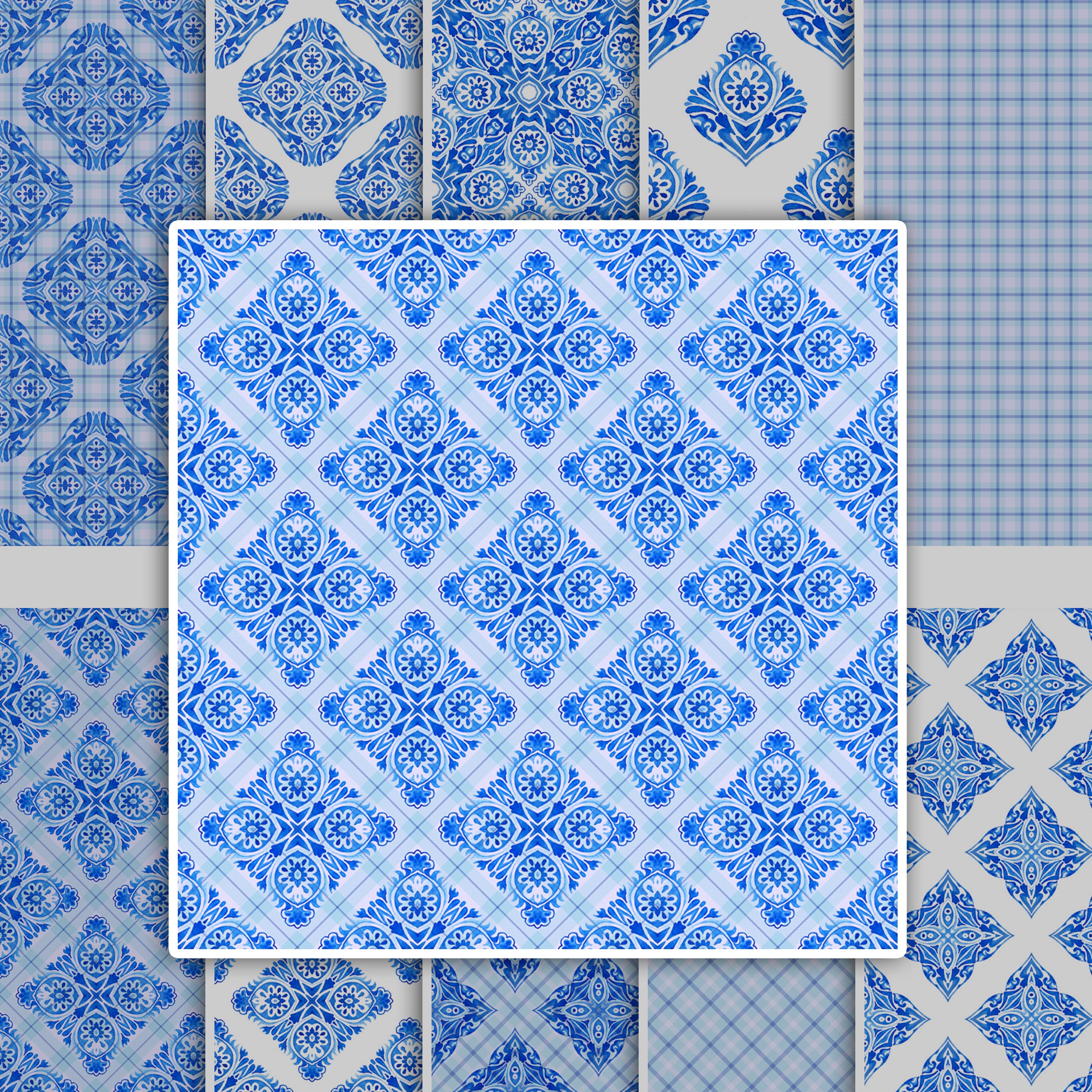 Fliesenaufkleber Blau 30 Stück