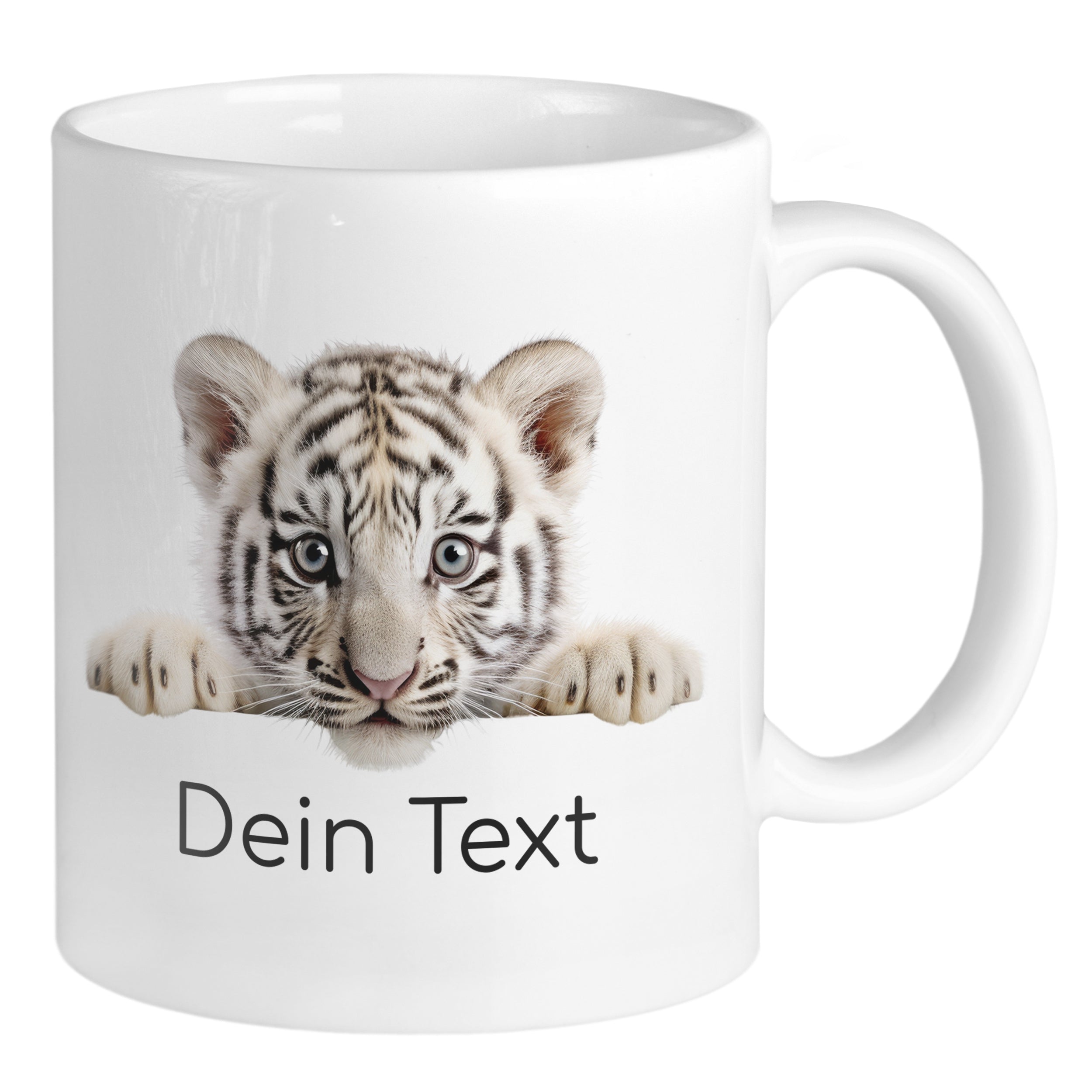 Tasse mit weißem Tiger