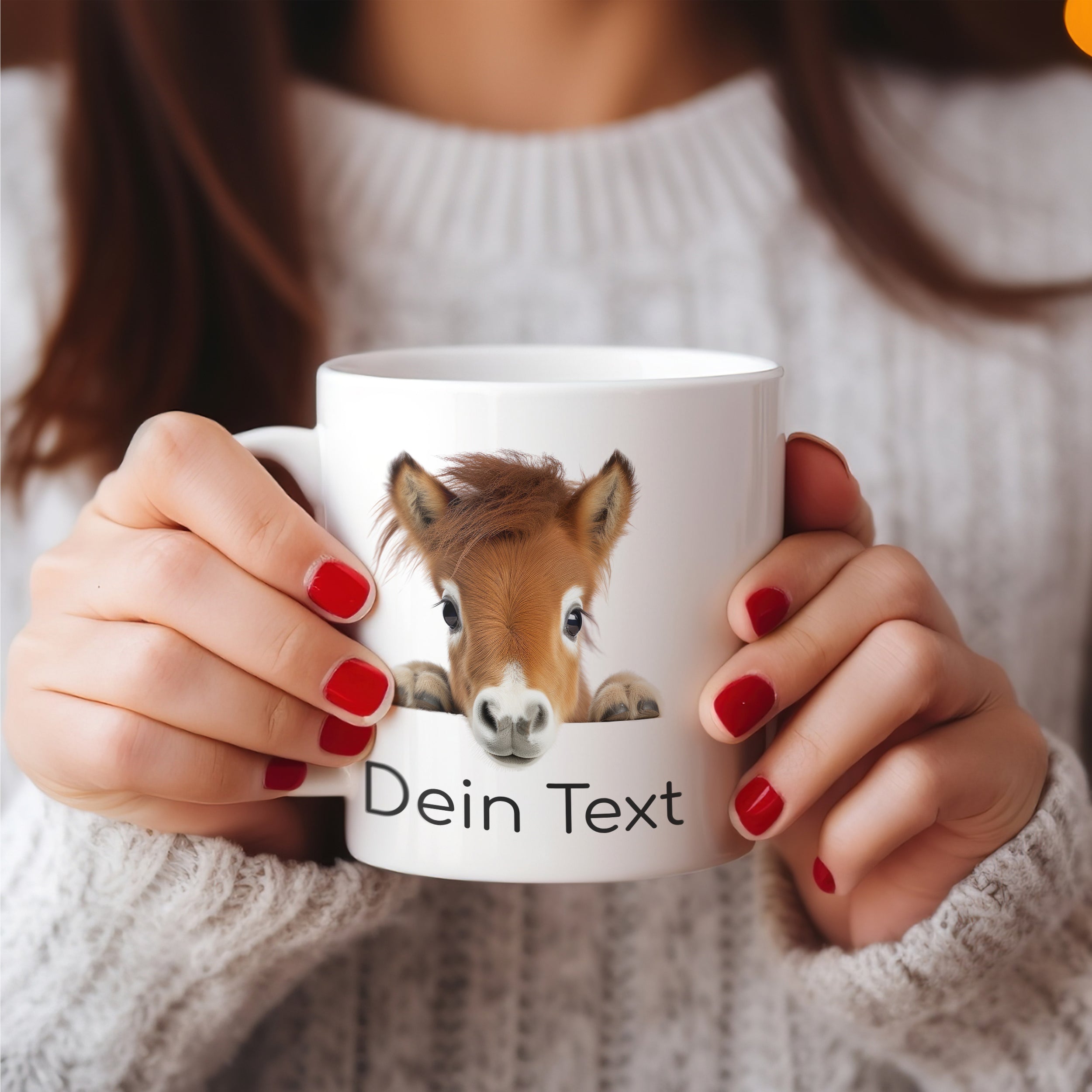 Tasse mit Pferdemotiv