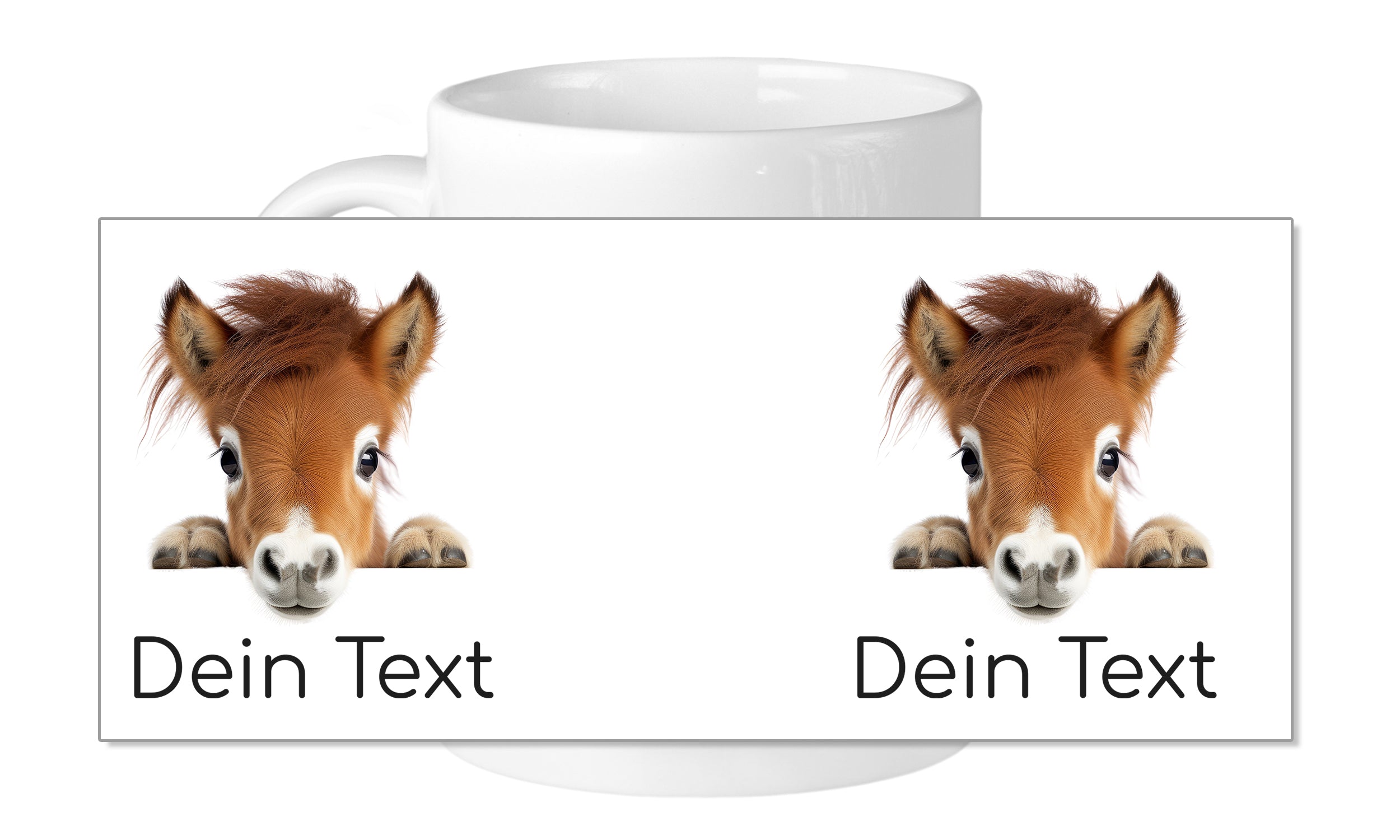 Tasse mit Pferdemotiv