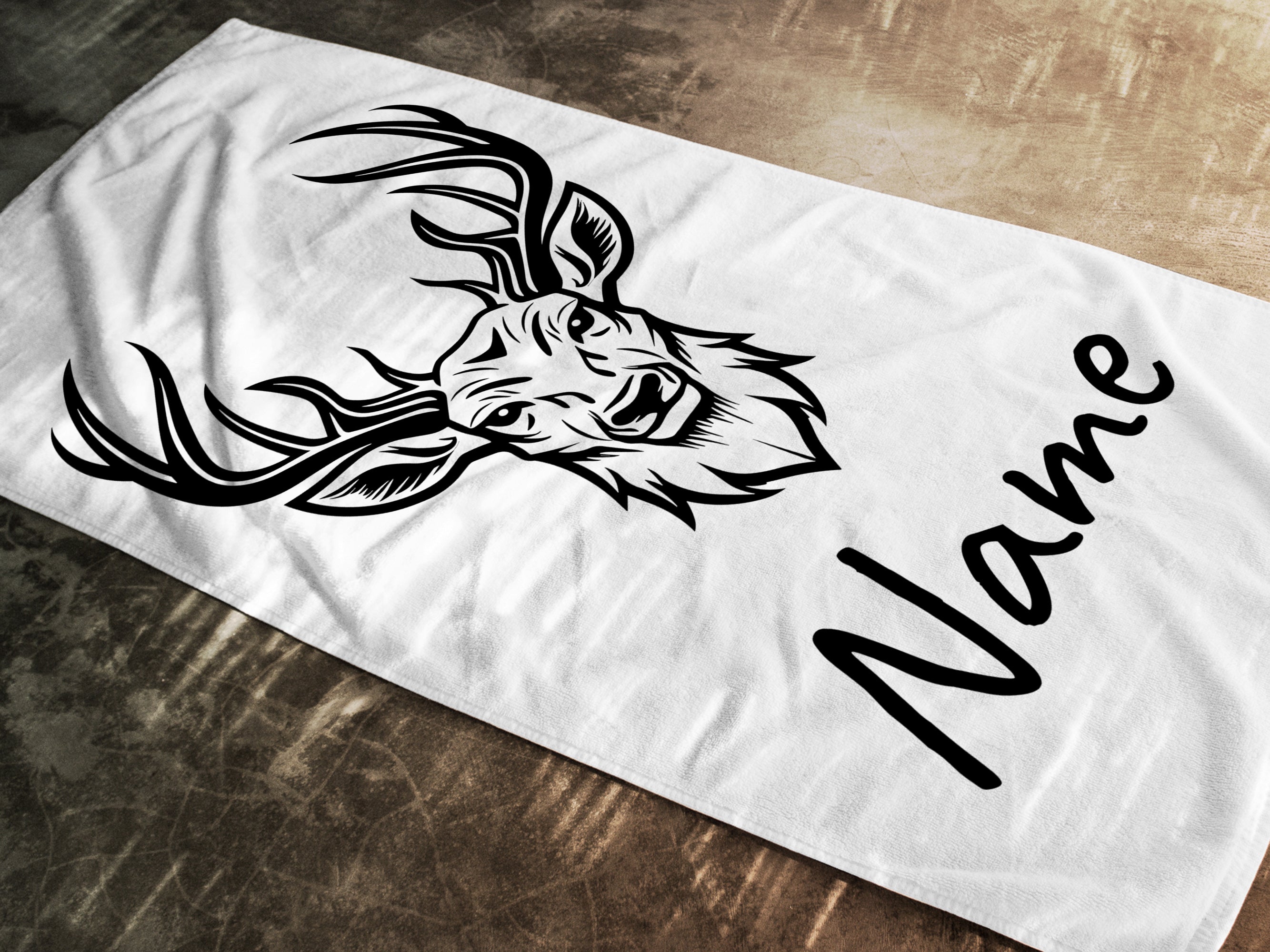 Handtuch mit Hirschmotiv