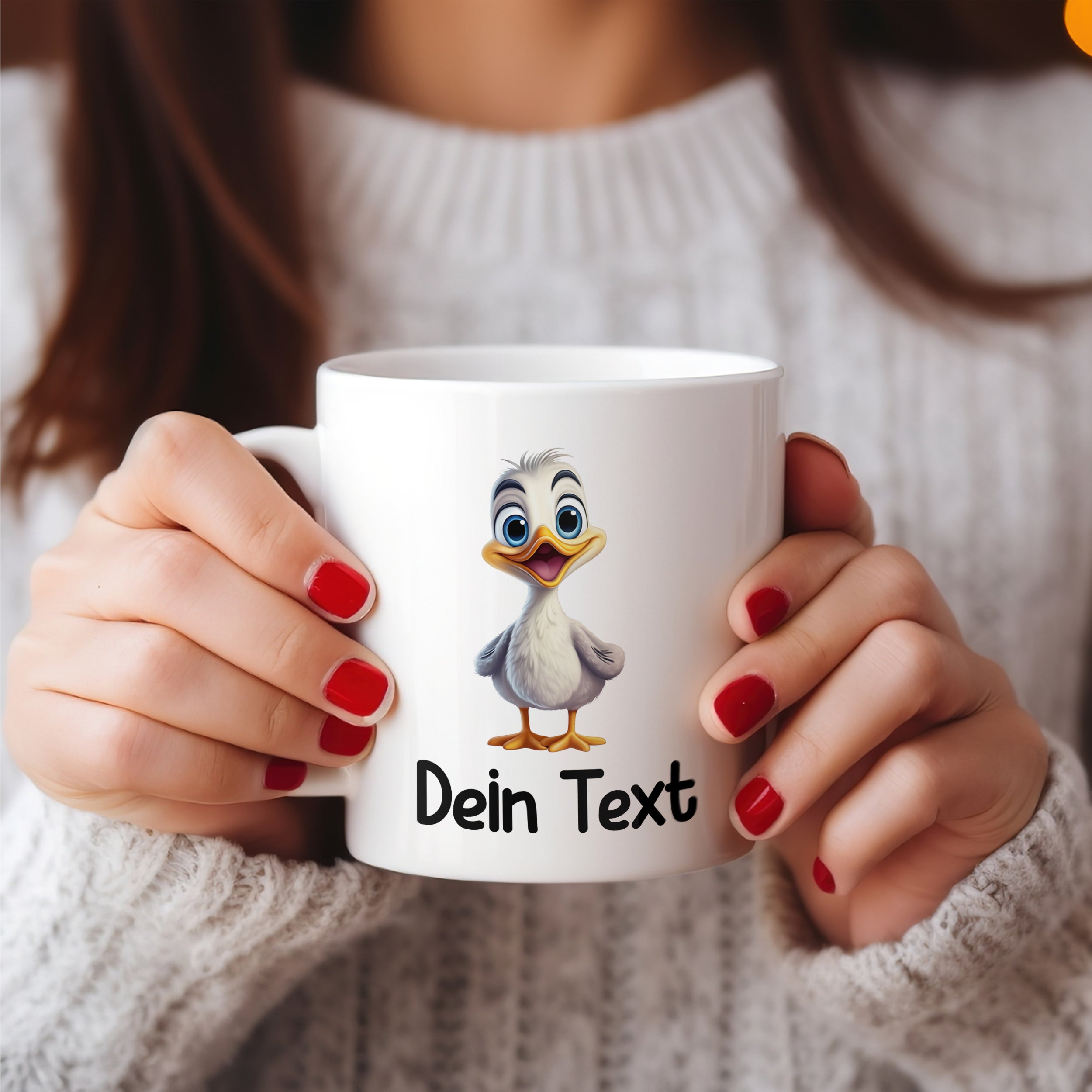 Tasse mit lustigem Entenküken