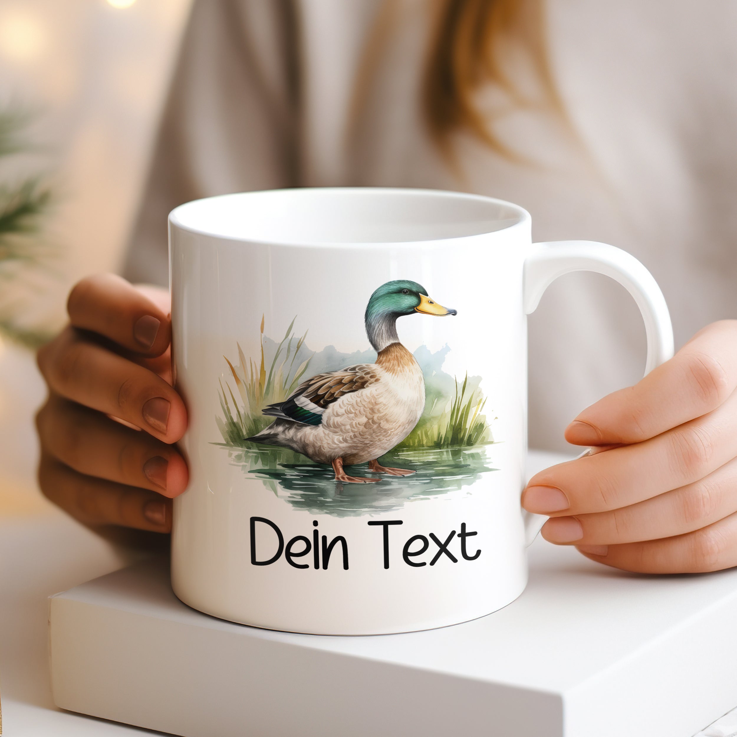 Tasse mit Entenmotiv