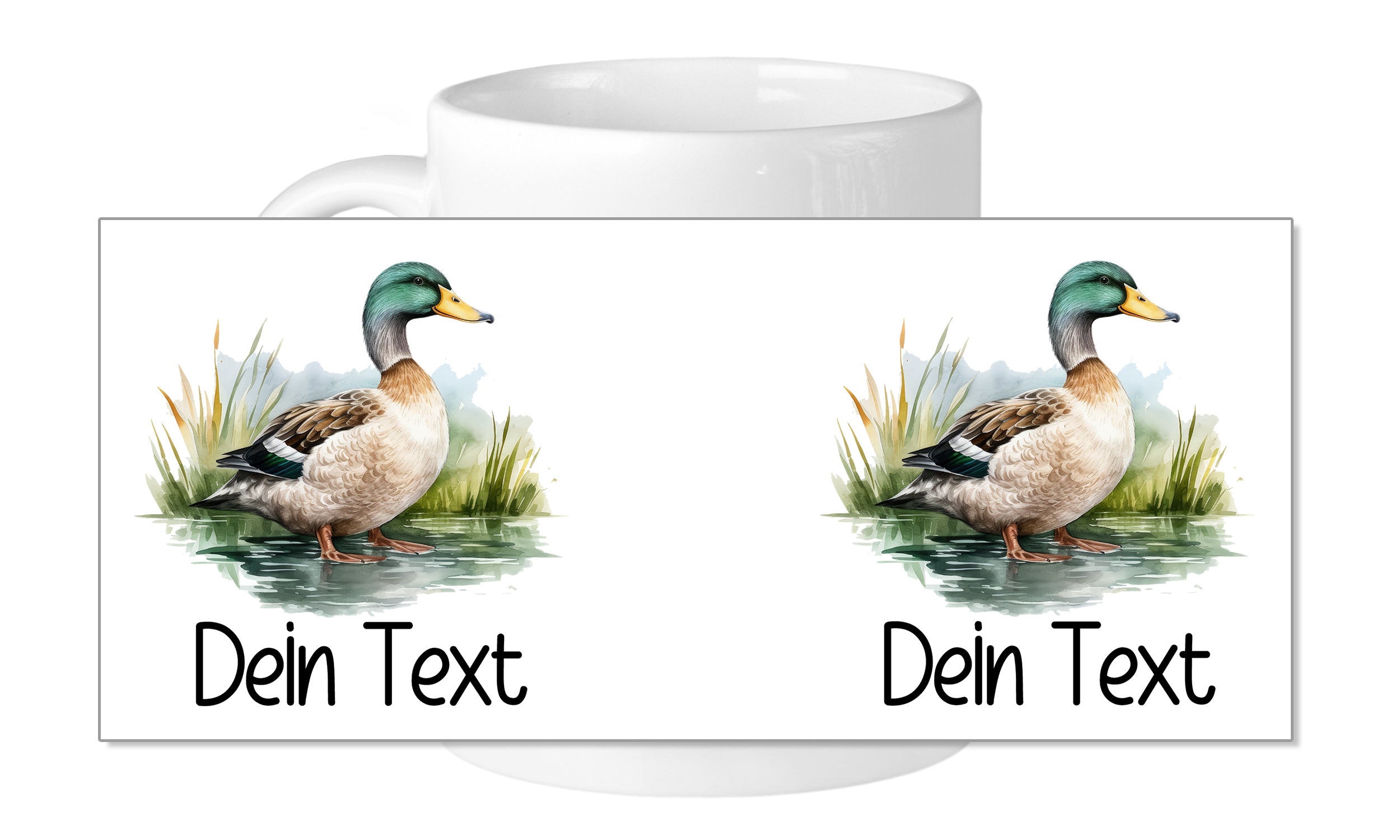 Tasse mit Entenmotiv