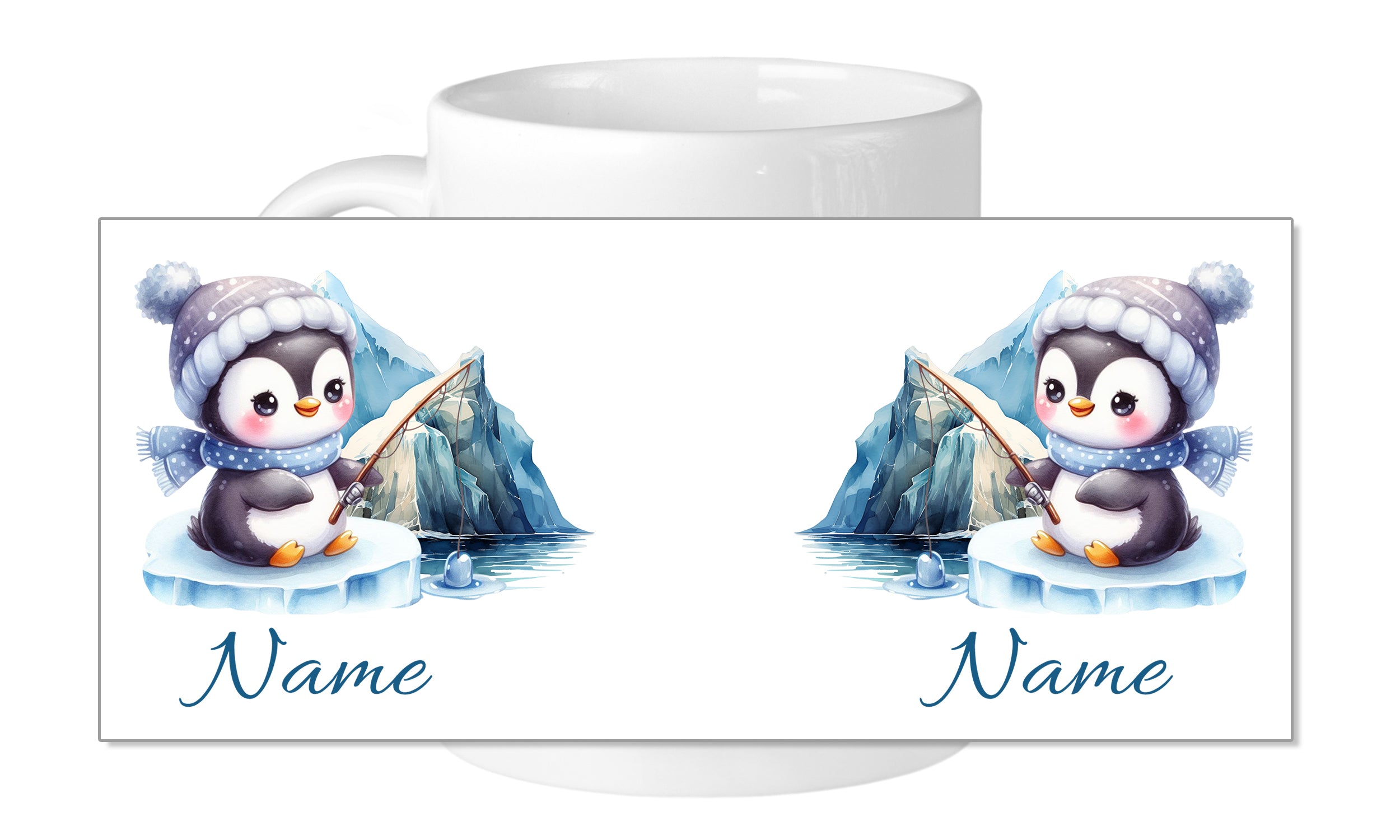 Tasse Pinguin im Winter