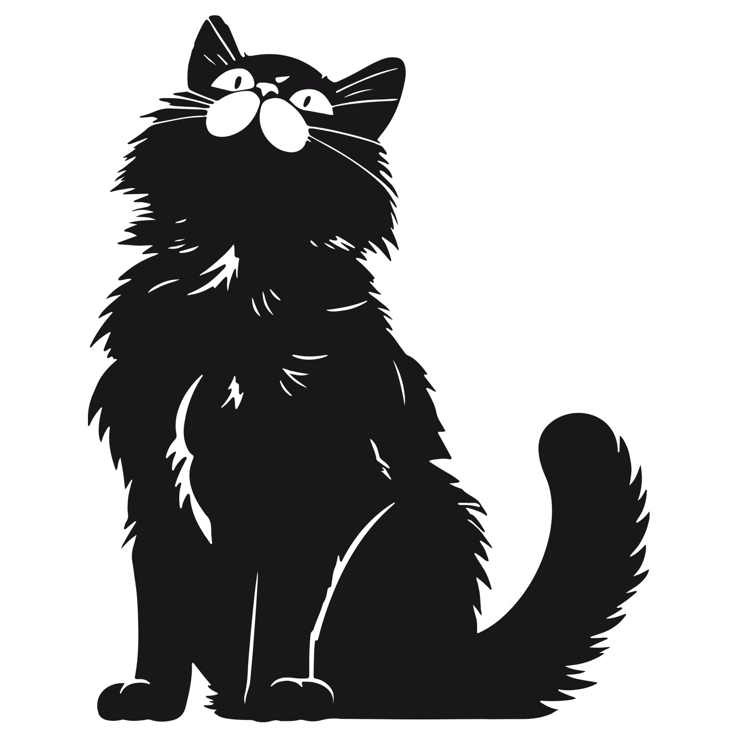 Wandtattoo Katze - Ein Blick voller Neugier