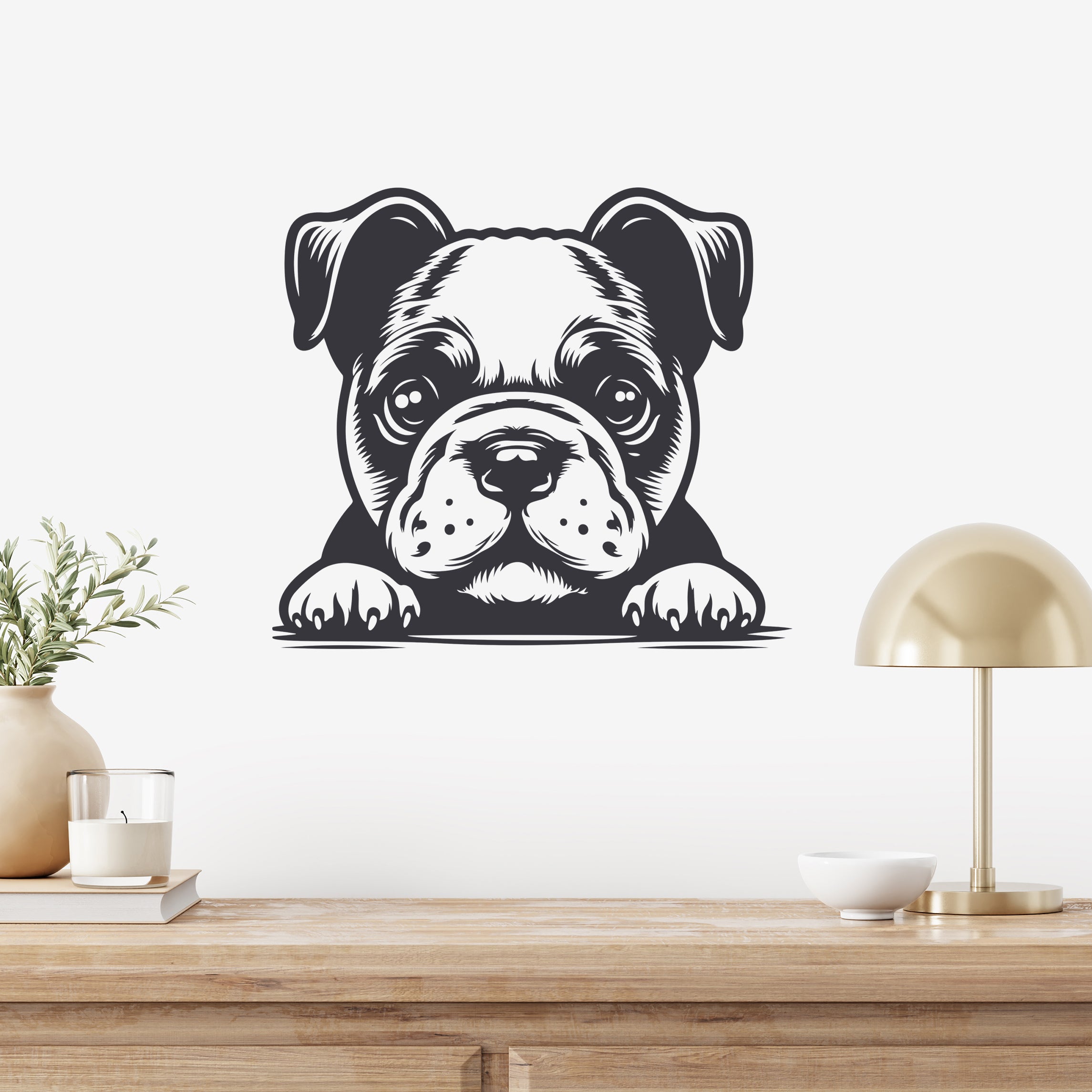 Wandtattoo Bulldogge