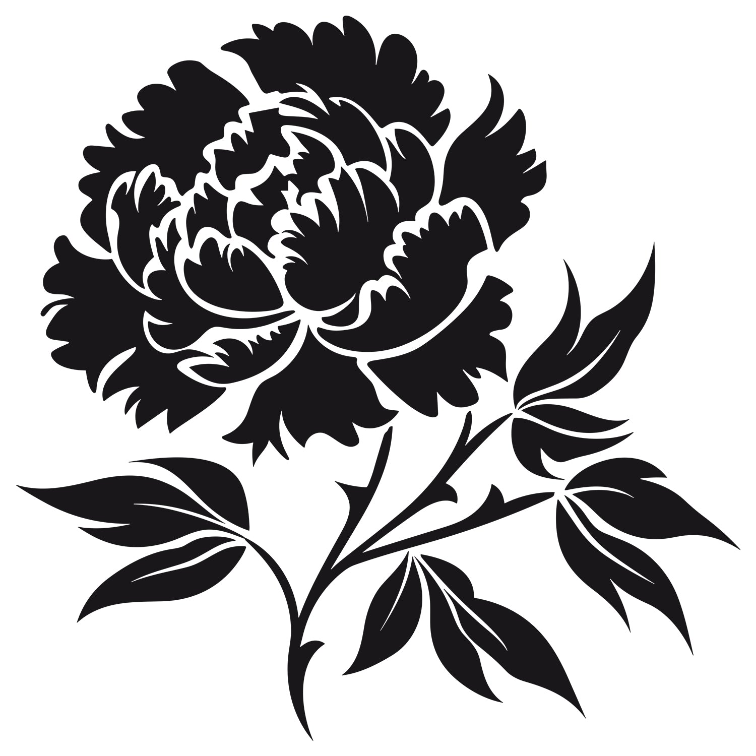 Wandtattoo Pfingstrose