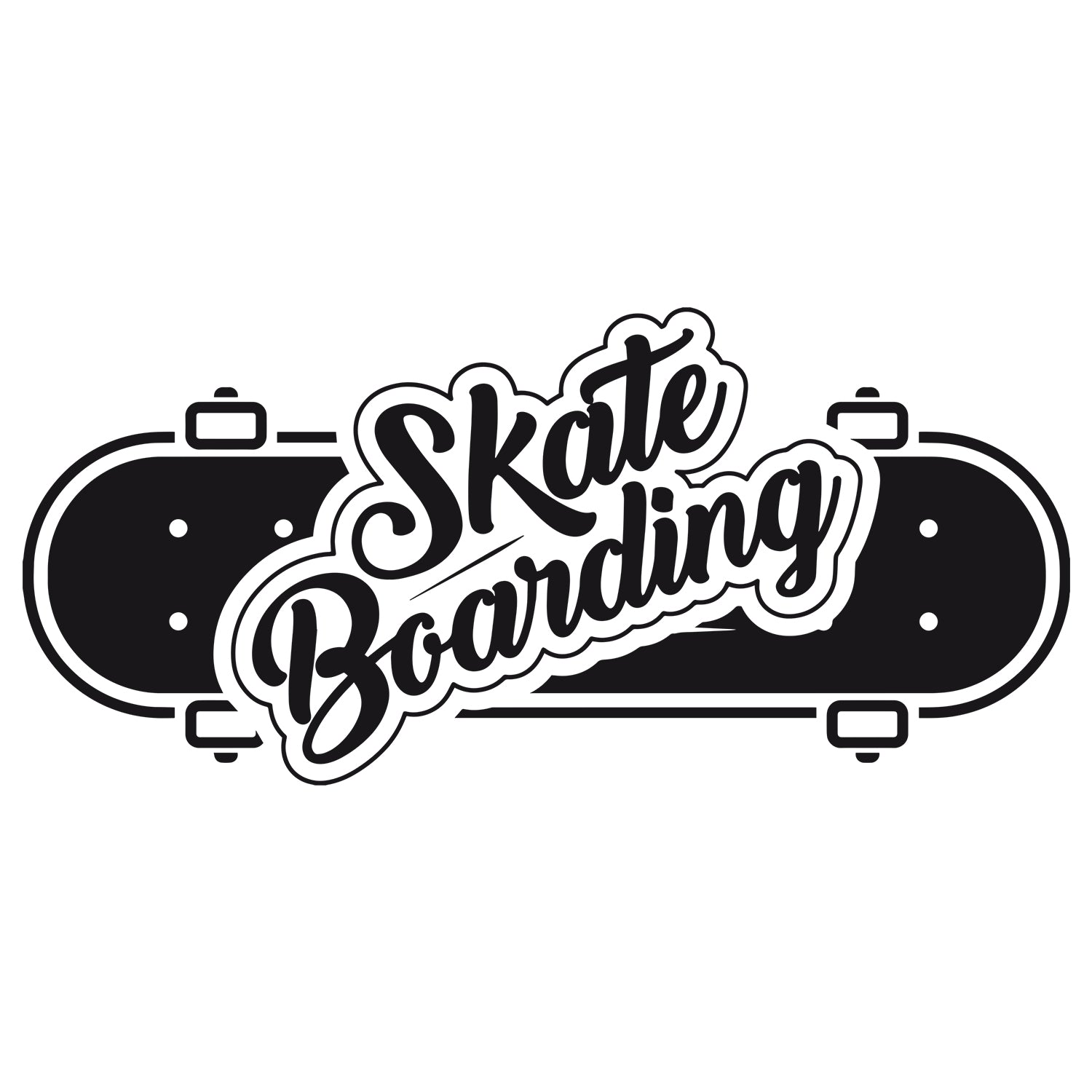 Wandtattoo Skateboarding