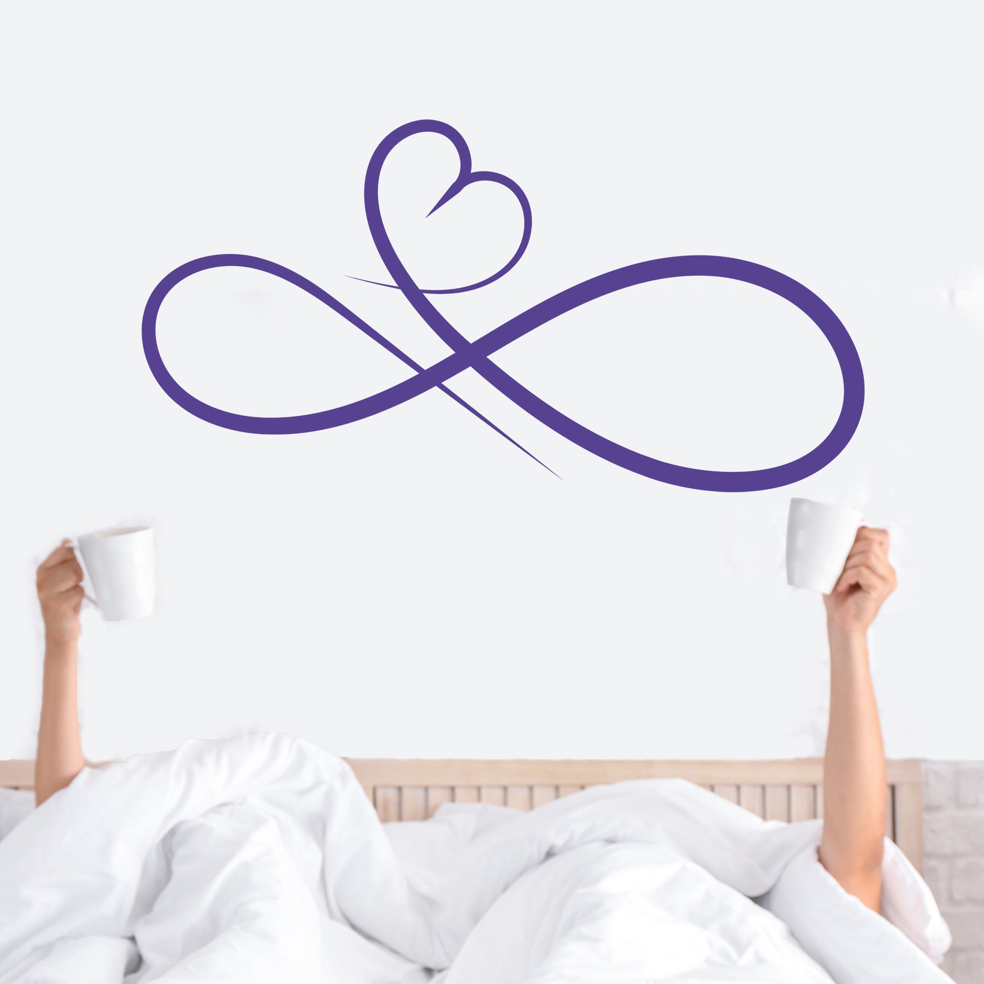 Wandtattoo Unendlichkeit mit Herz