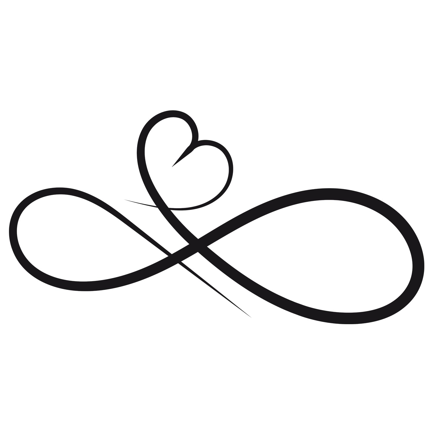 Wandtattoo Unendlichkeit mit Herz