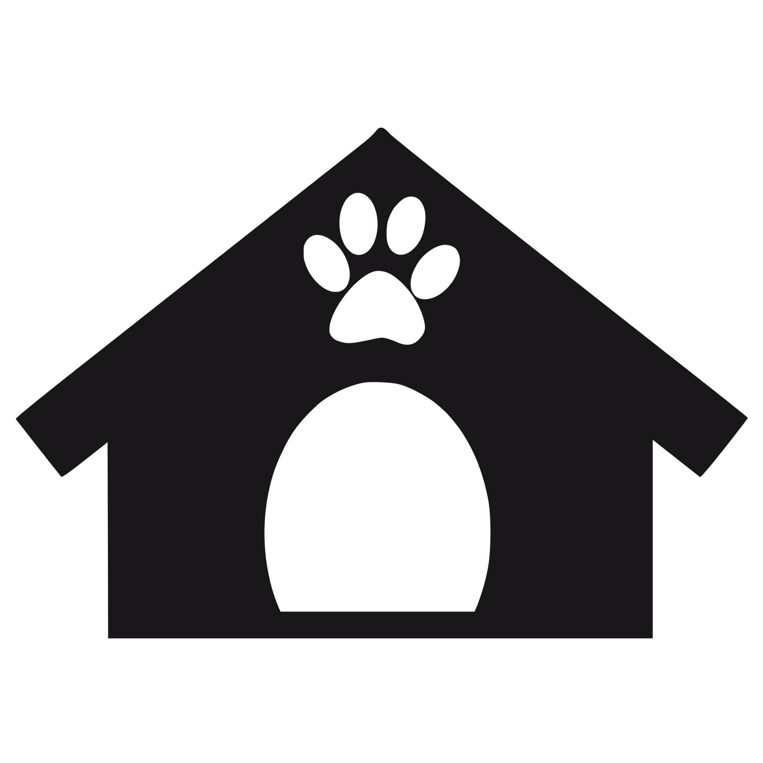 Wandtattoo Hundehütte