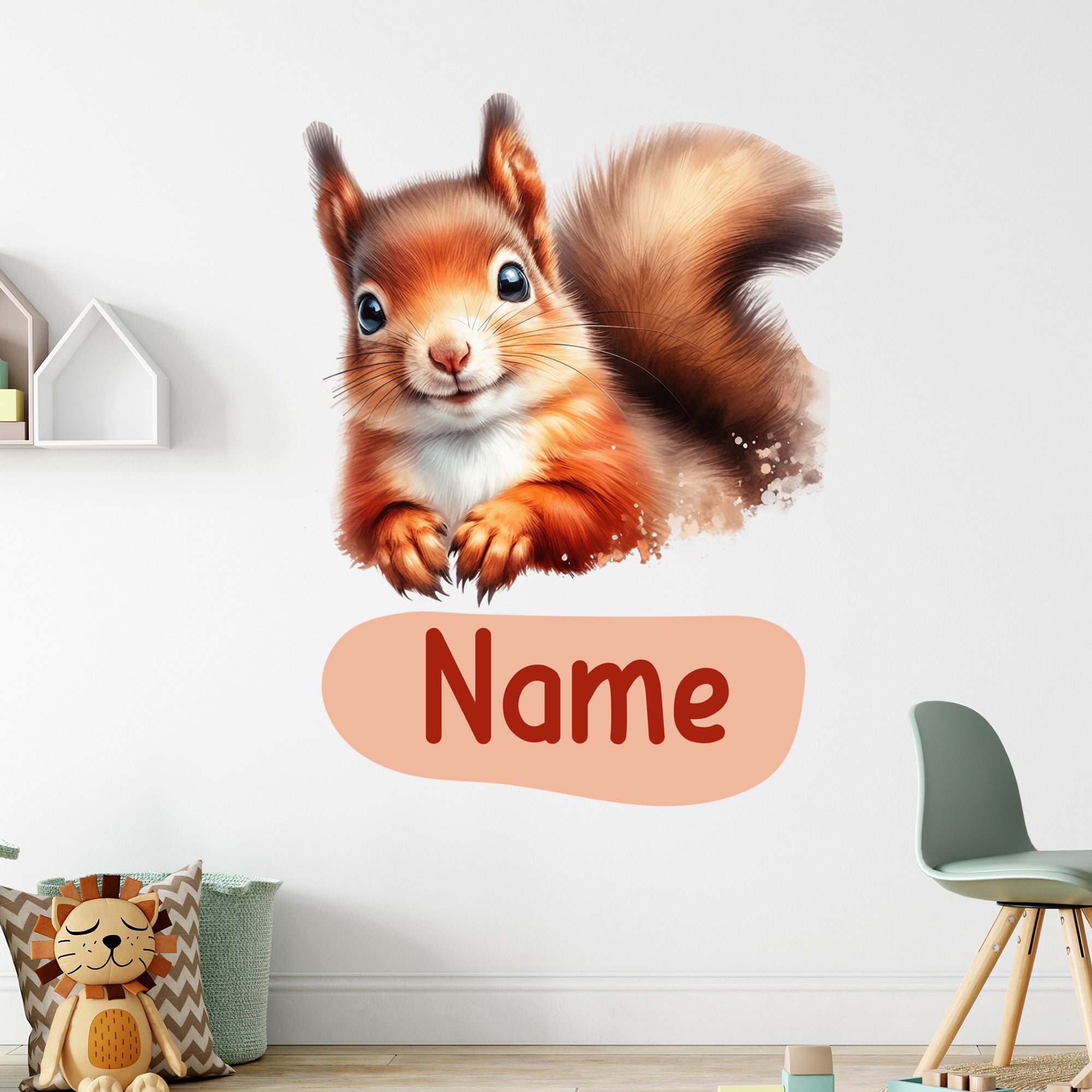 Wandtattoo Eichhörnchen