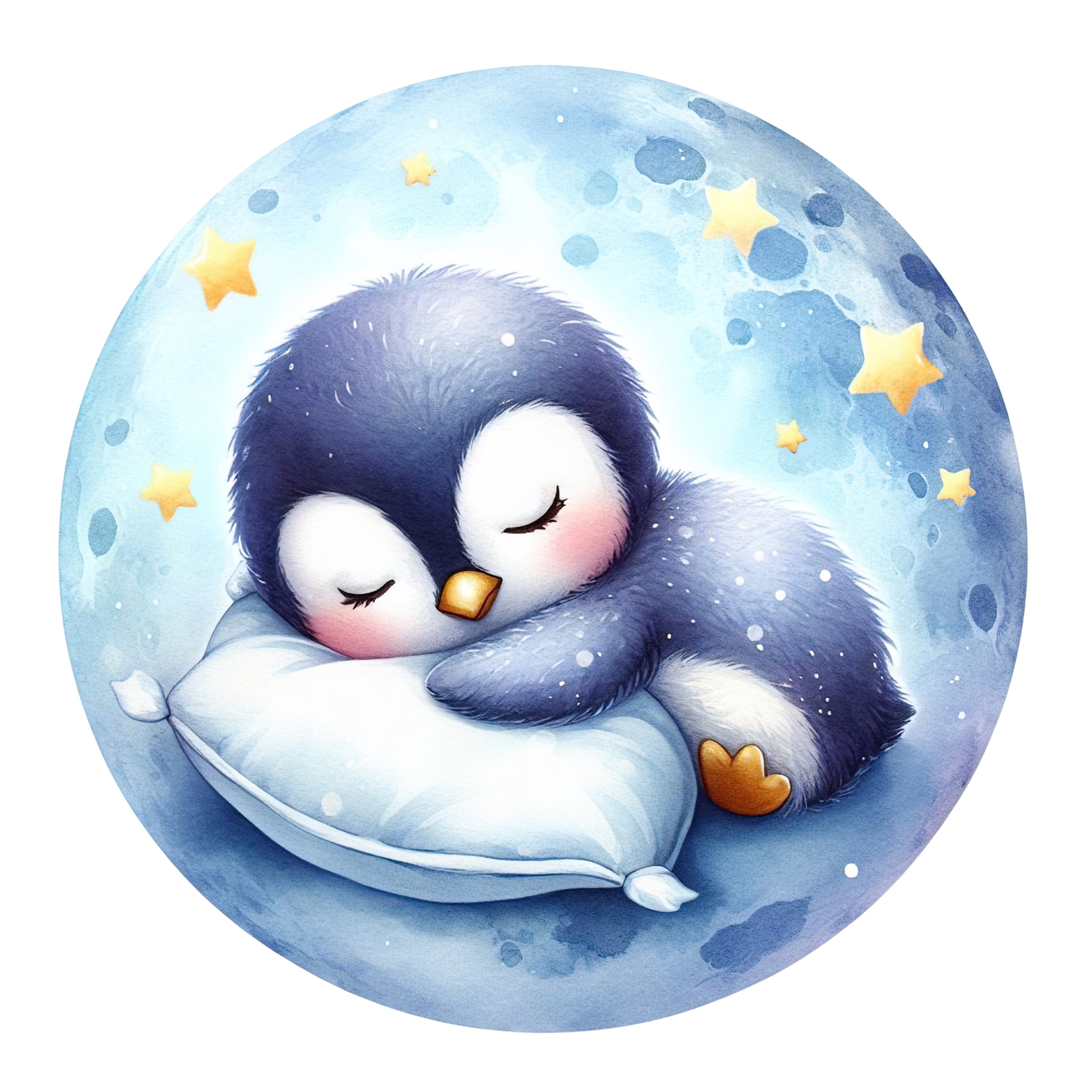 Wandtattoo Schlafender Pinguin - Für süße Träume