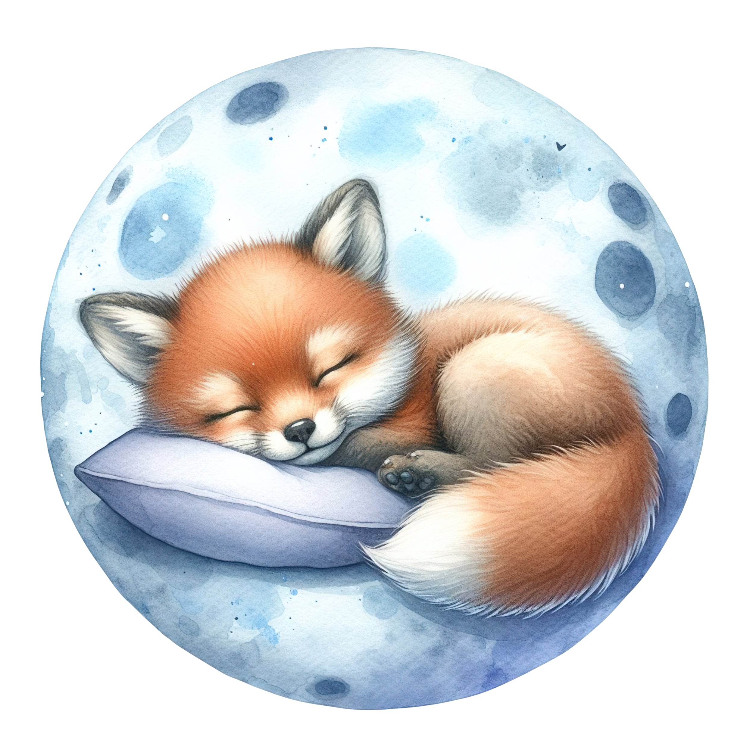 Wandtattoo schlafender Fuchs