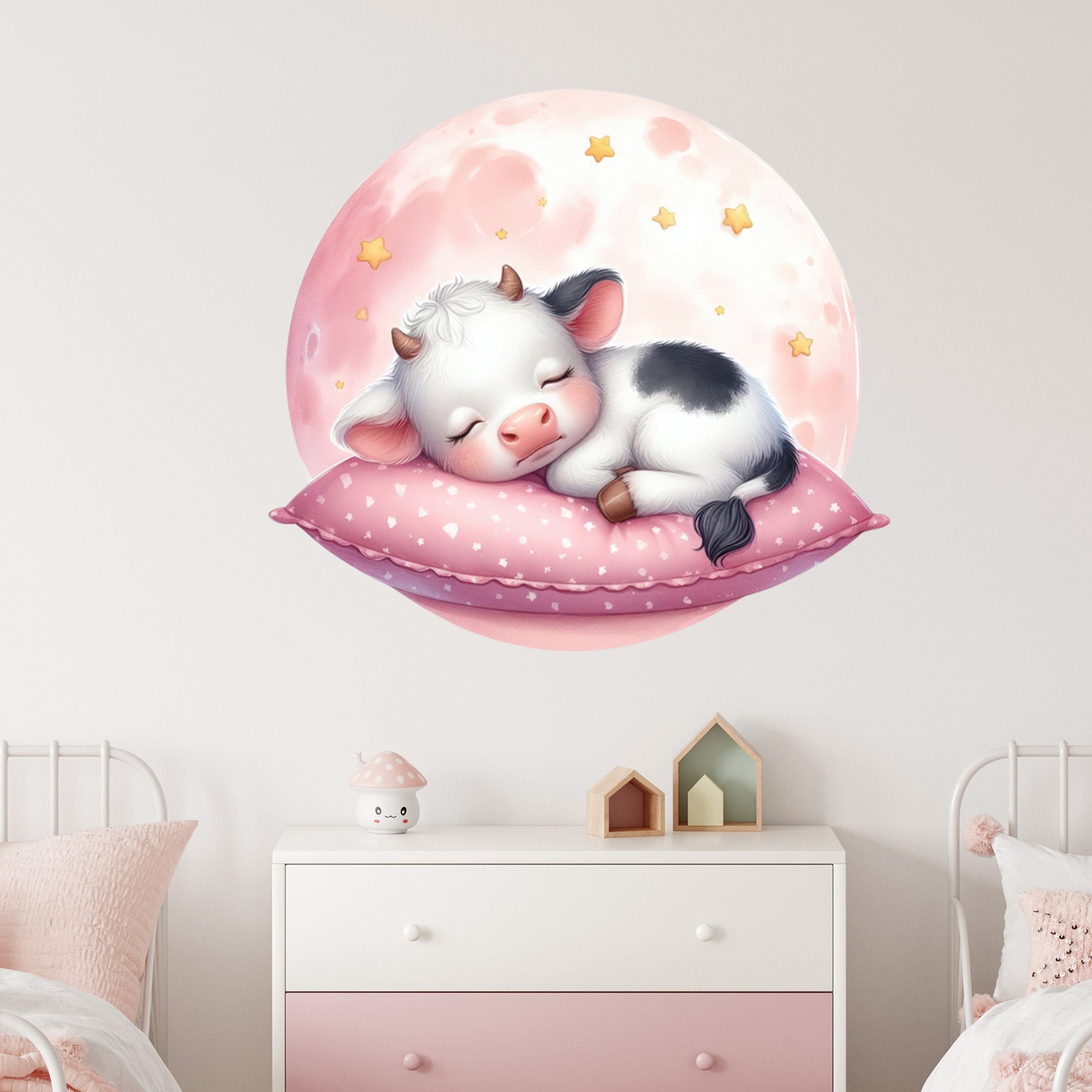 Wandtattoo schlafende Kuh - Für süße Träume