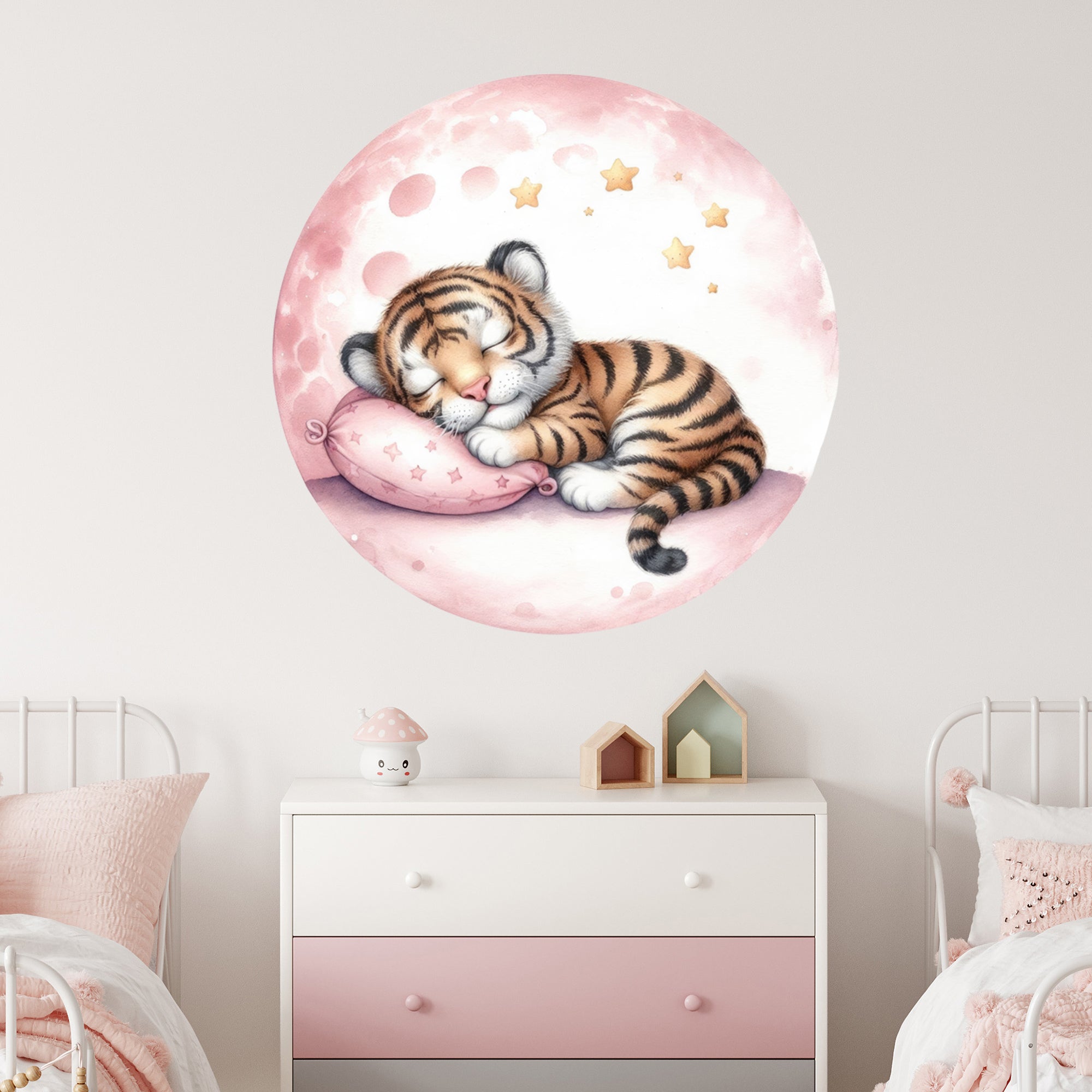 Wandtattoo schlafender Tiger