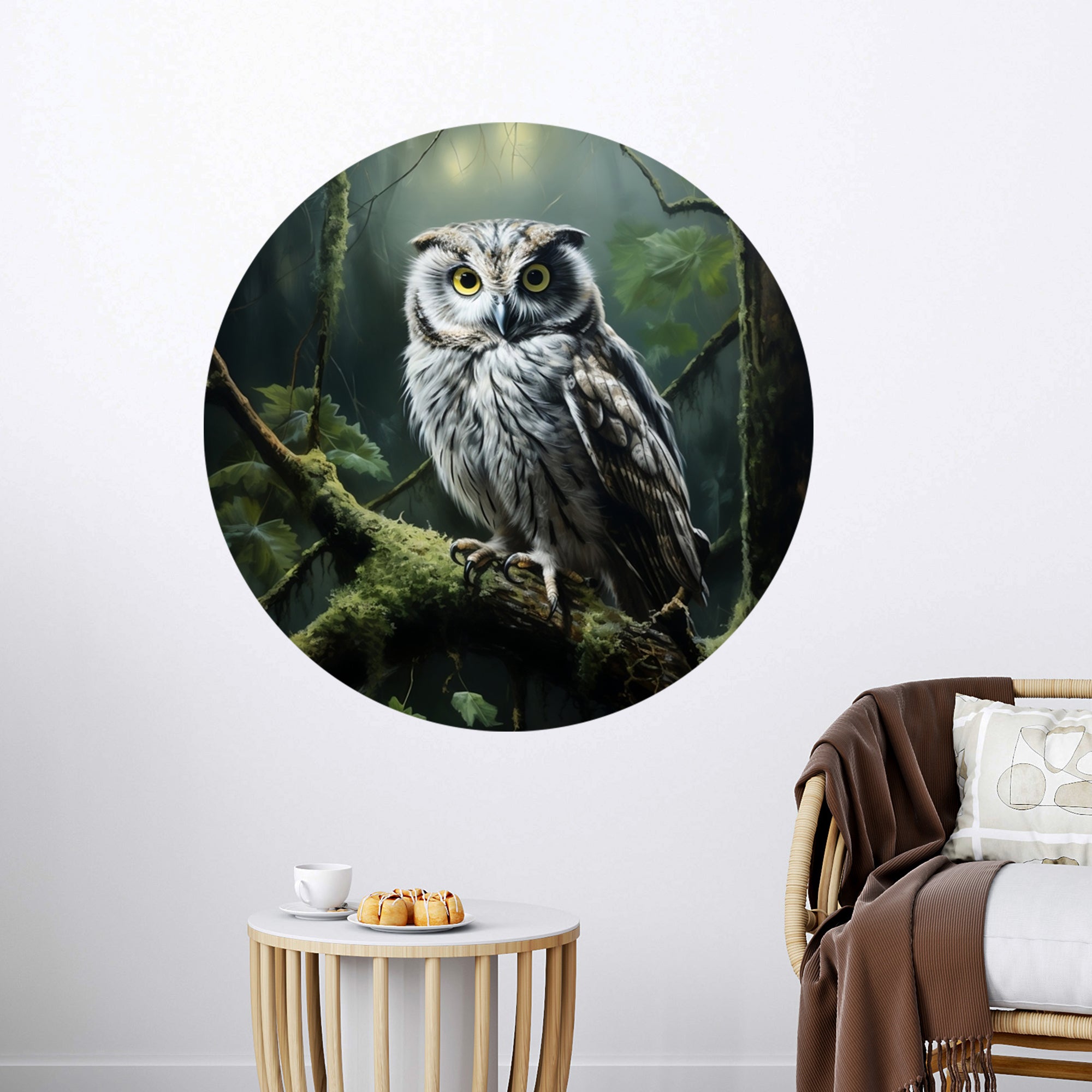 Wandtattoo Eule - Ein Blick voller Weisheit
