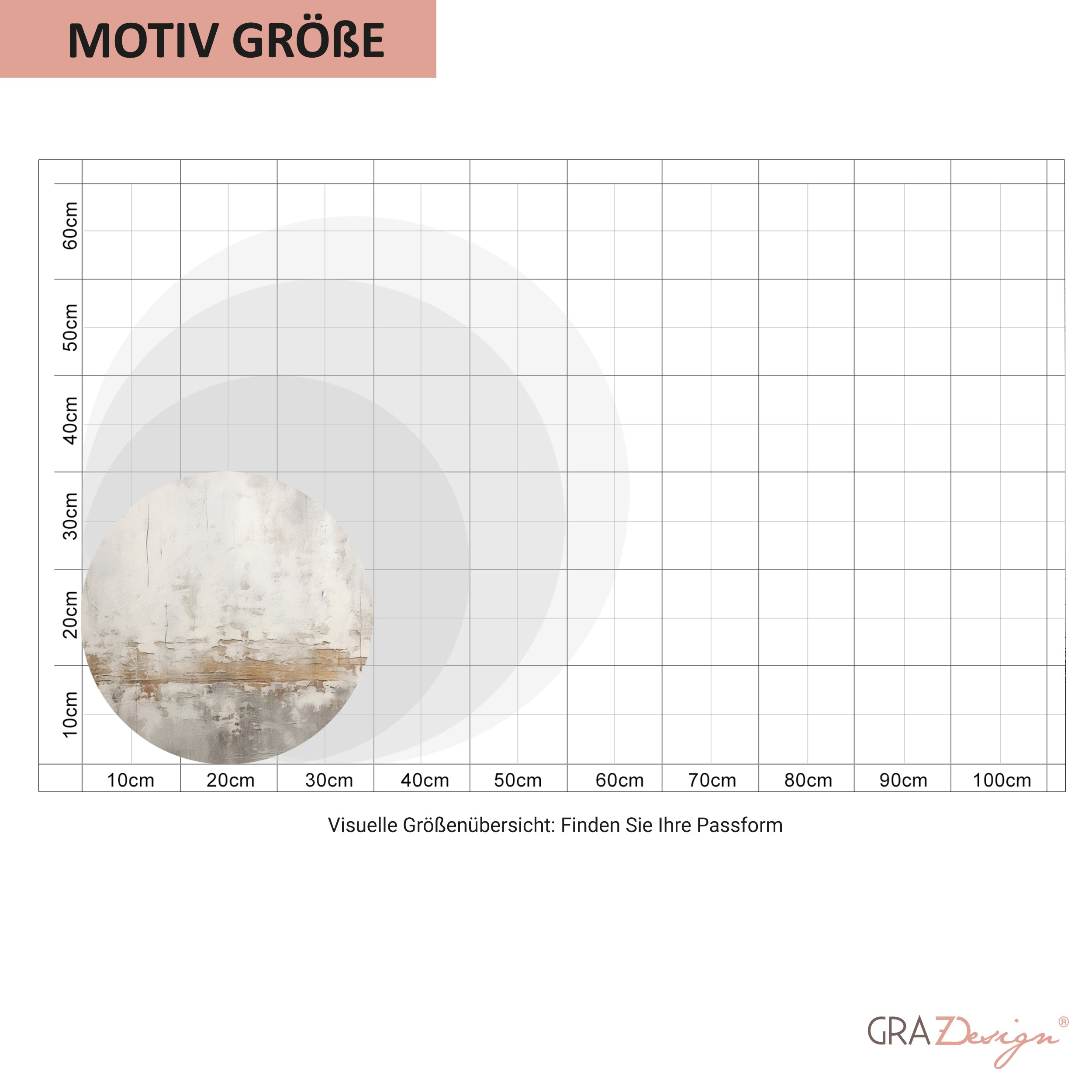 Wandtattoo Rund Textur Vintage Boho