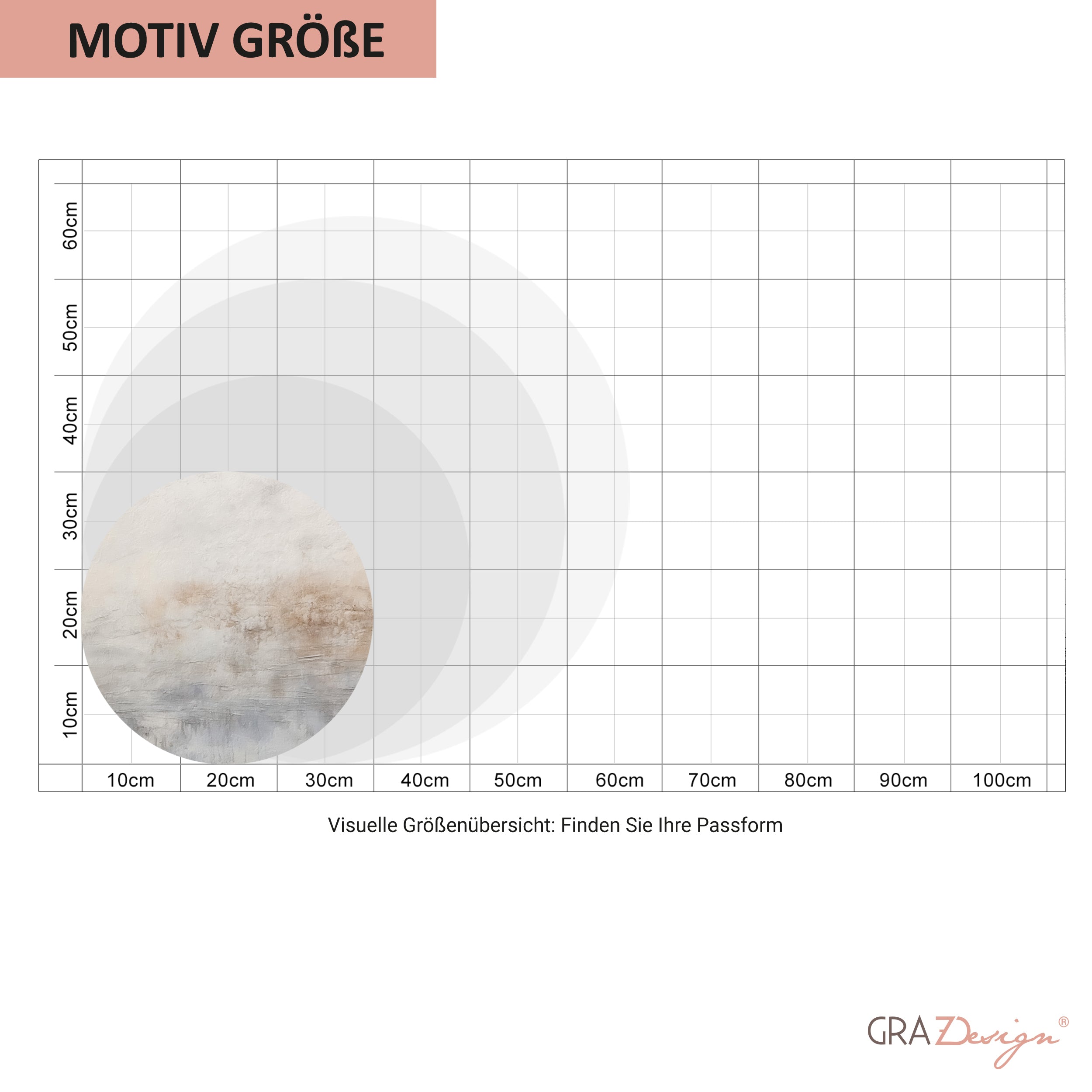 Wandtattoo Rund Textur Aquarell