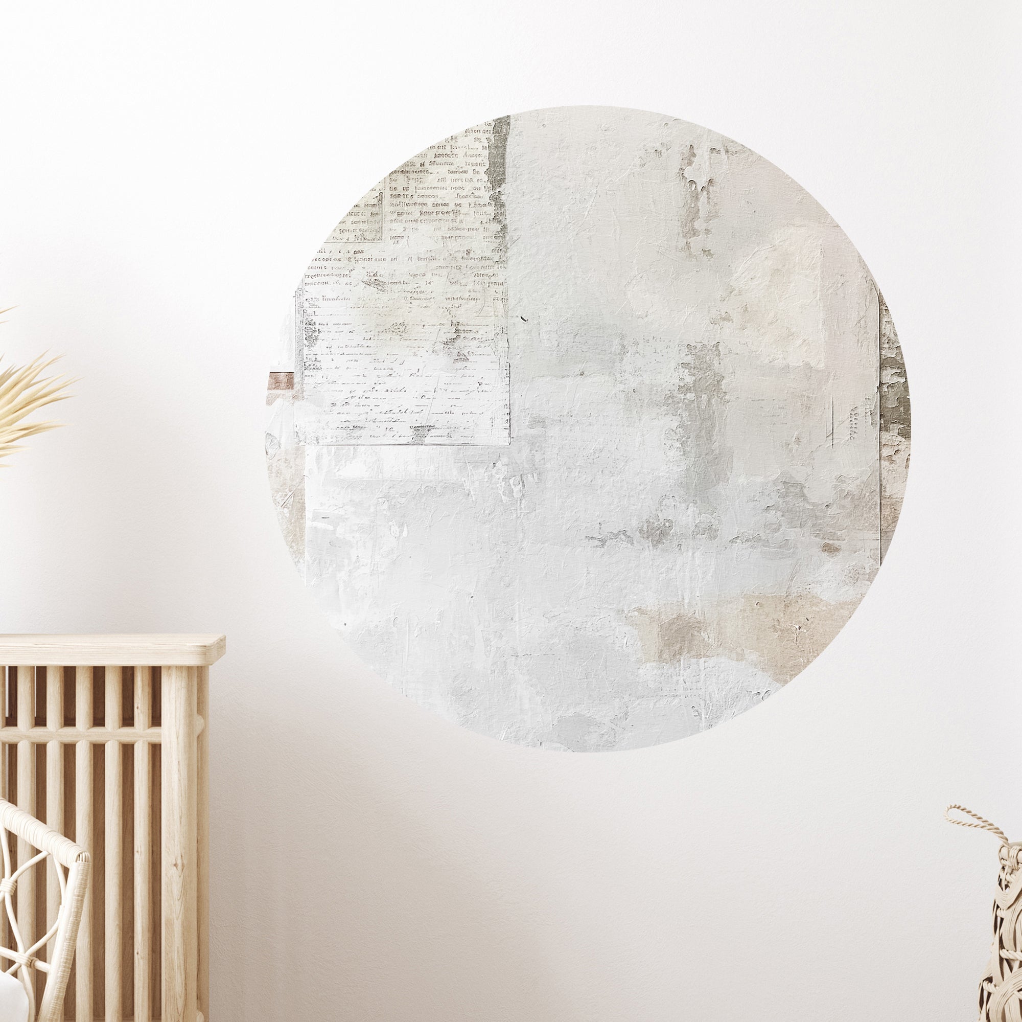 Wandtattoo in sanften Grautönen