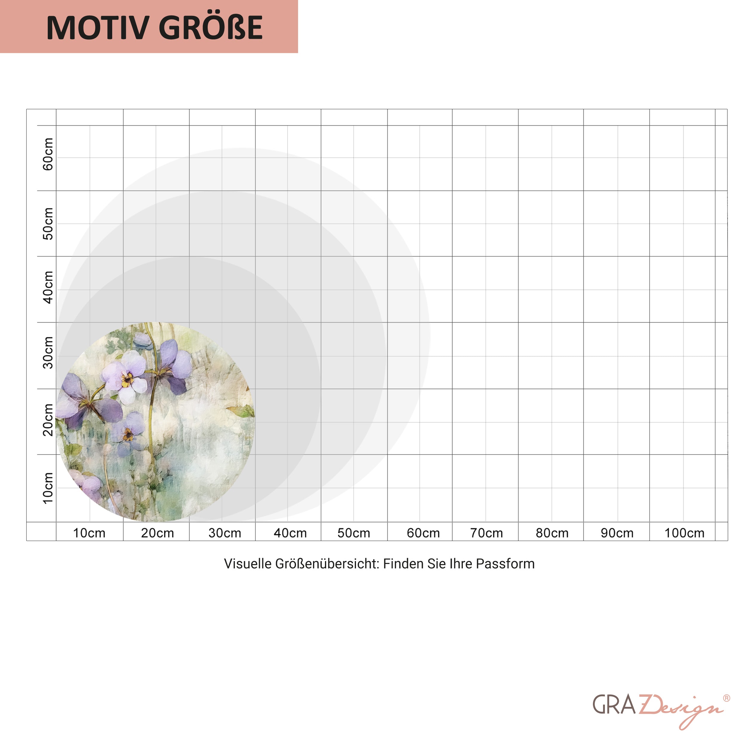 Wandtattoo Blumenmuster