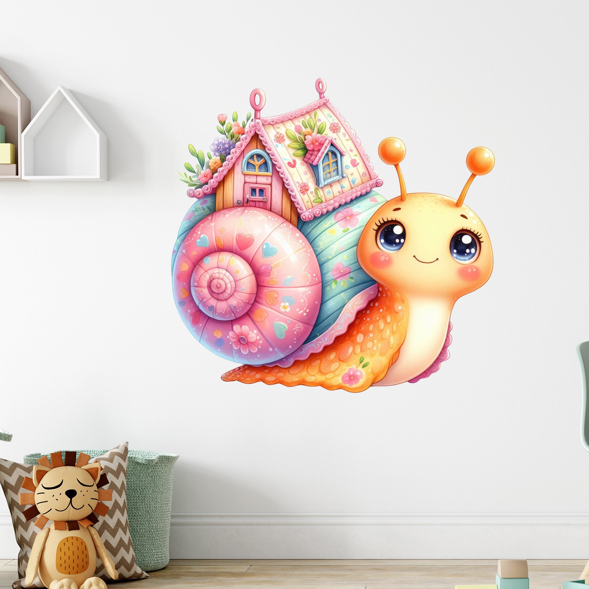 Wandtattoo Schnecke mit Haus