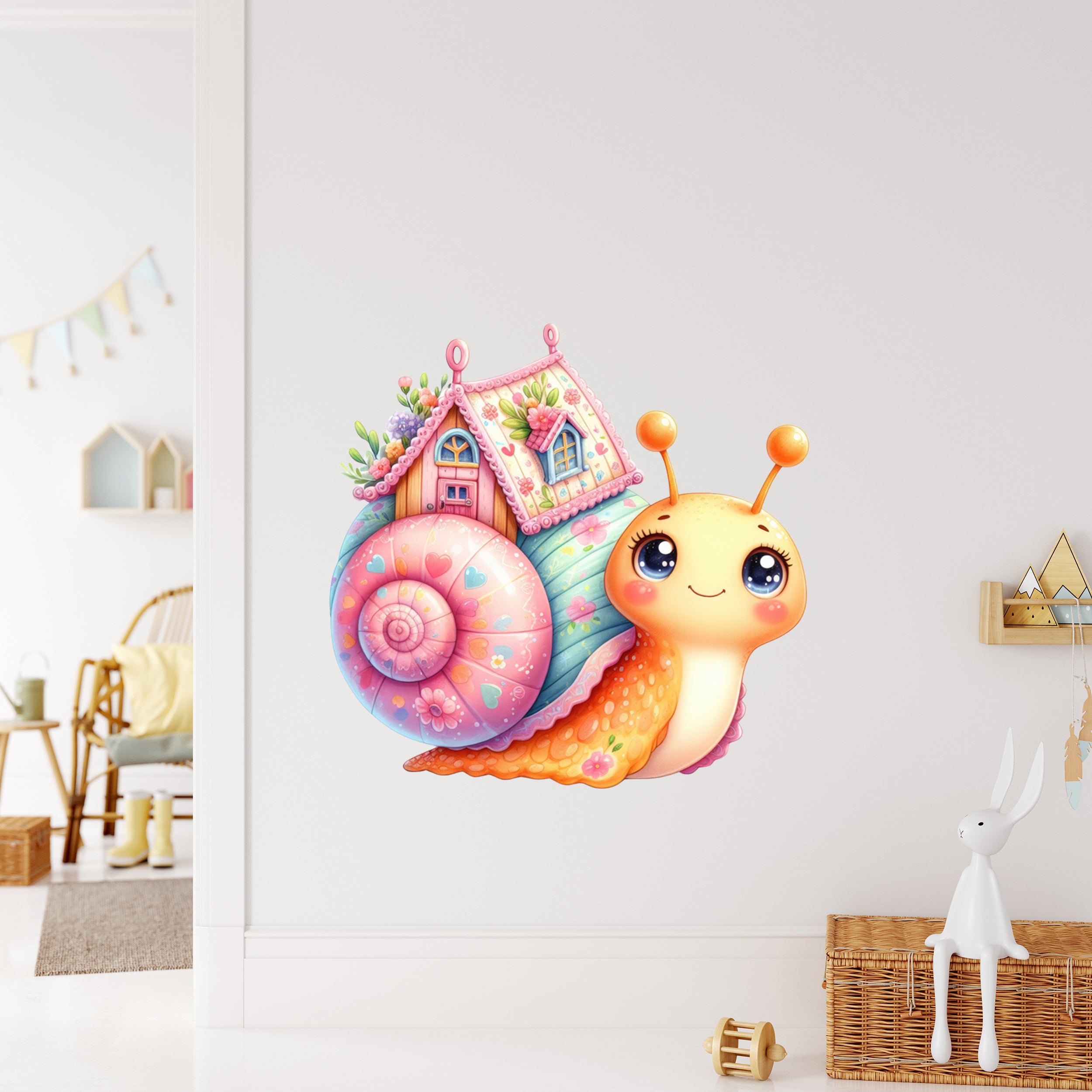 Wandtattoo Schnecke mit Haus