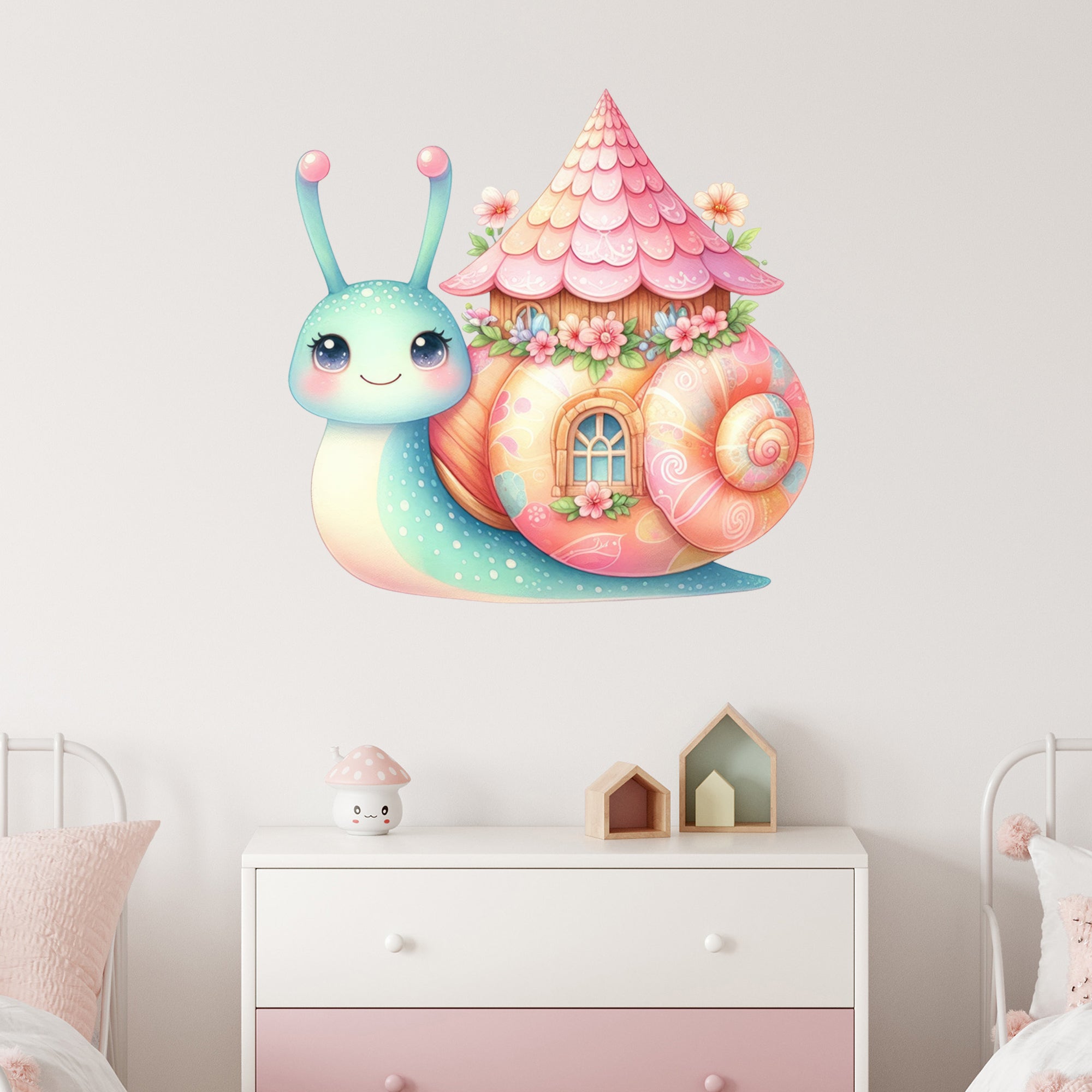 Wandtattoo Schnecke mit Häuschen