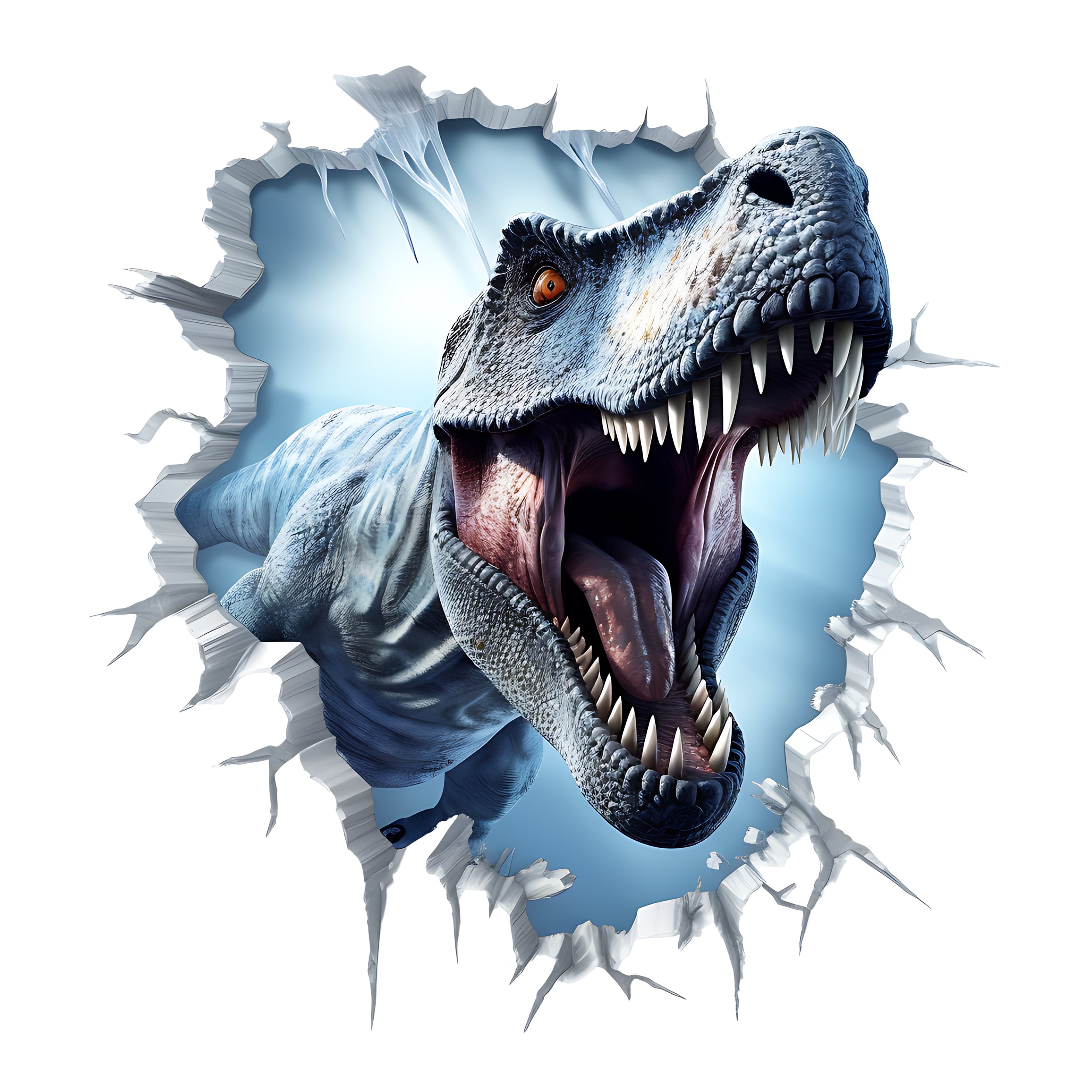 Wandtattoo Tyrannosaurus Rex Wanddurchbruch