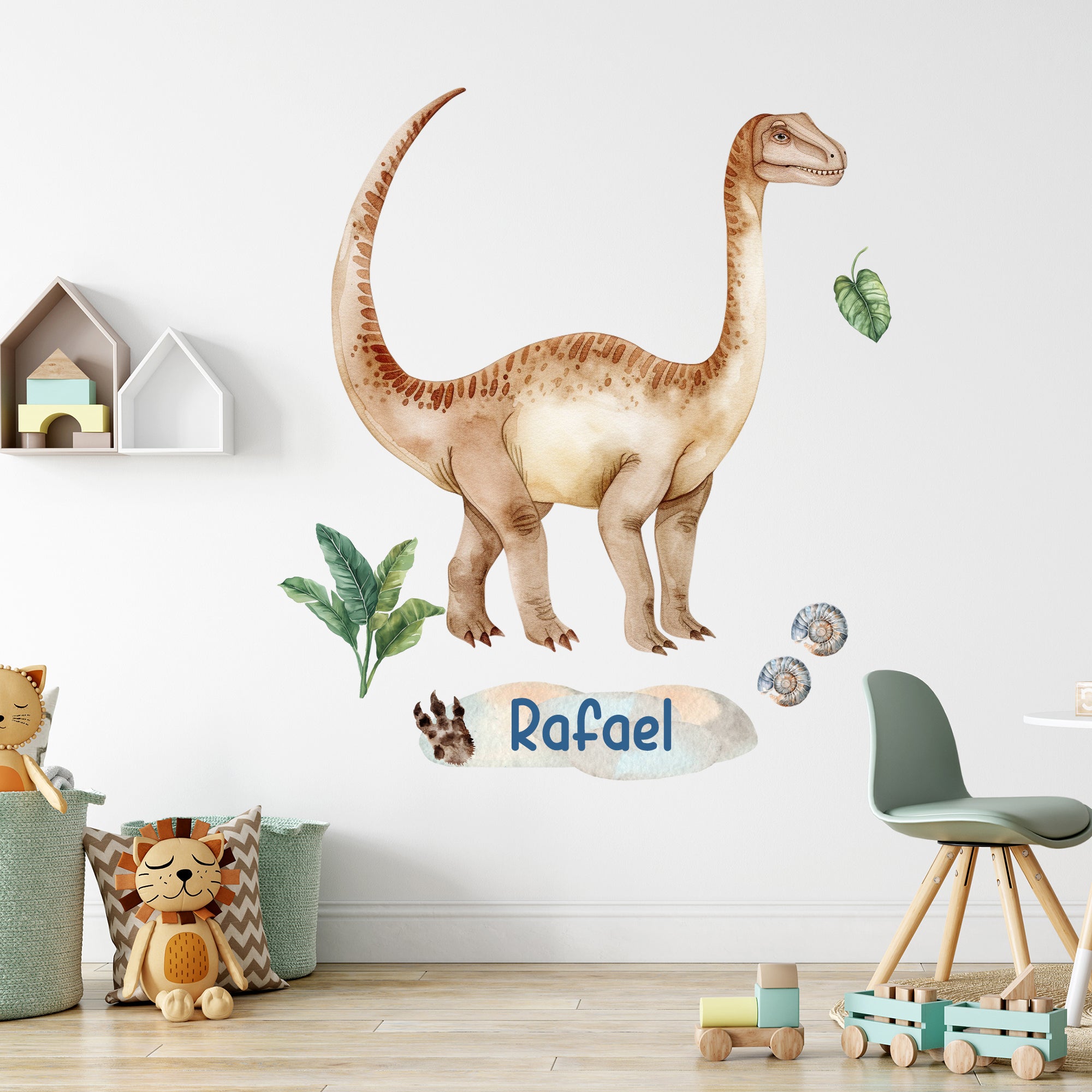 Wandtattoo Dinosaurier mit Namen