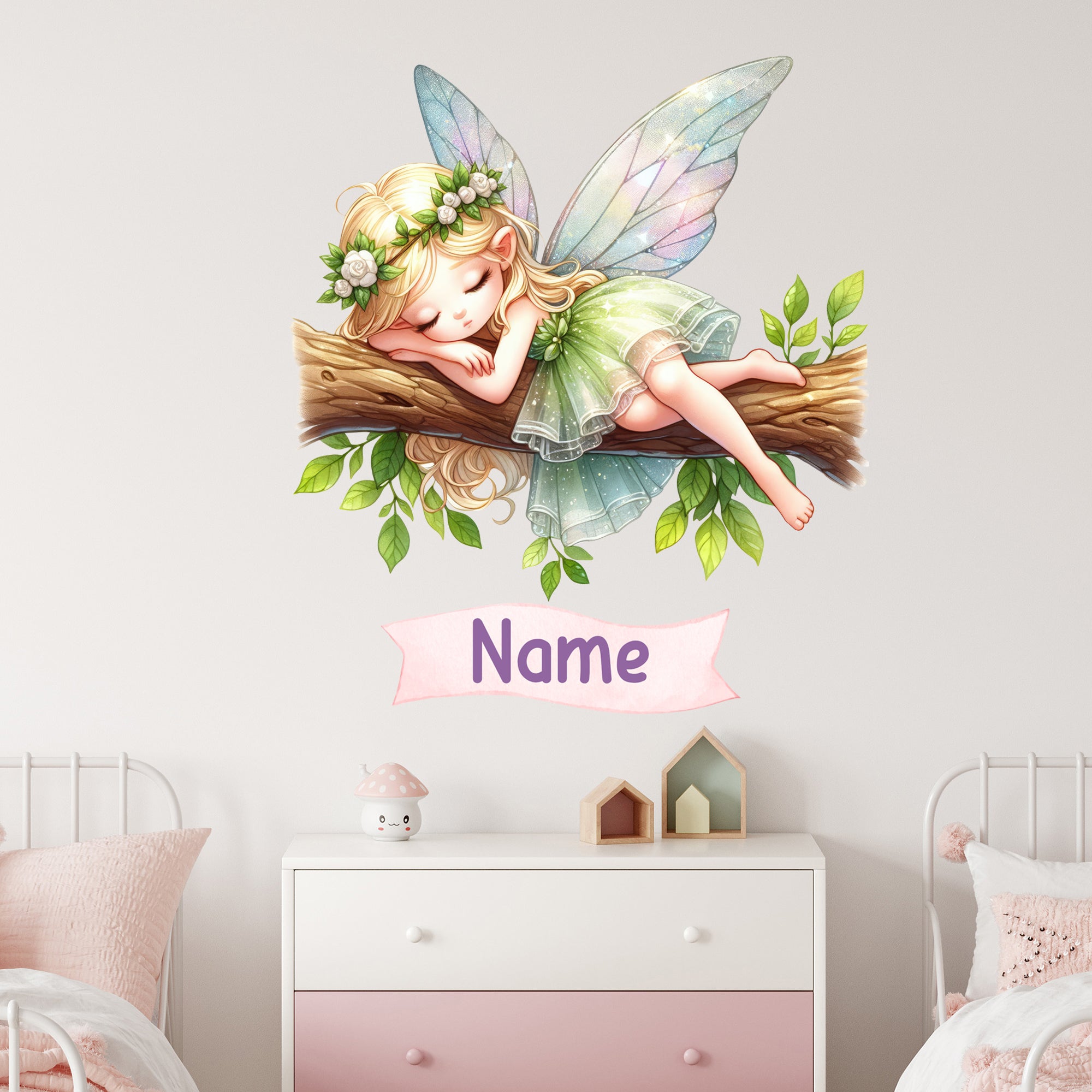 Wandtattoo Fee mit Name personalisiert