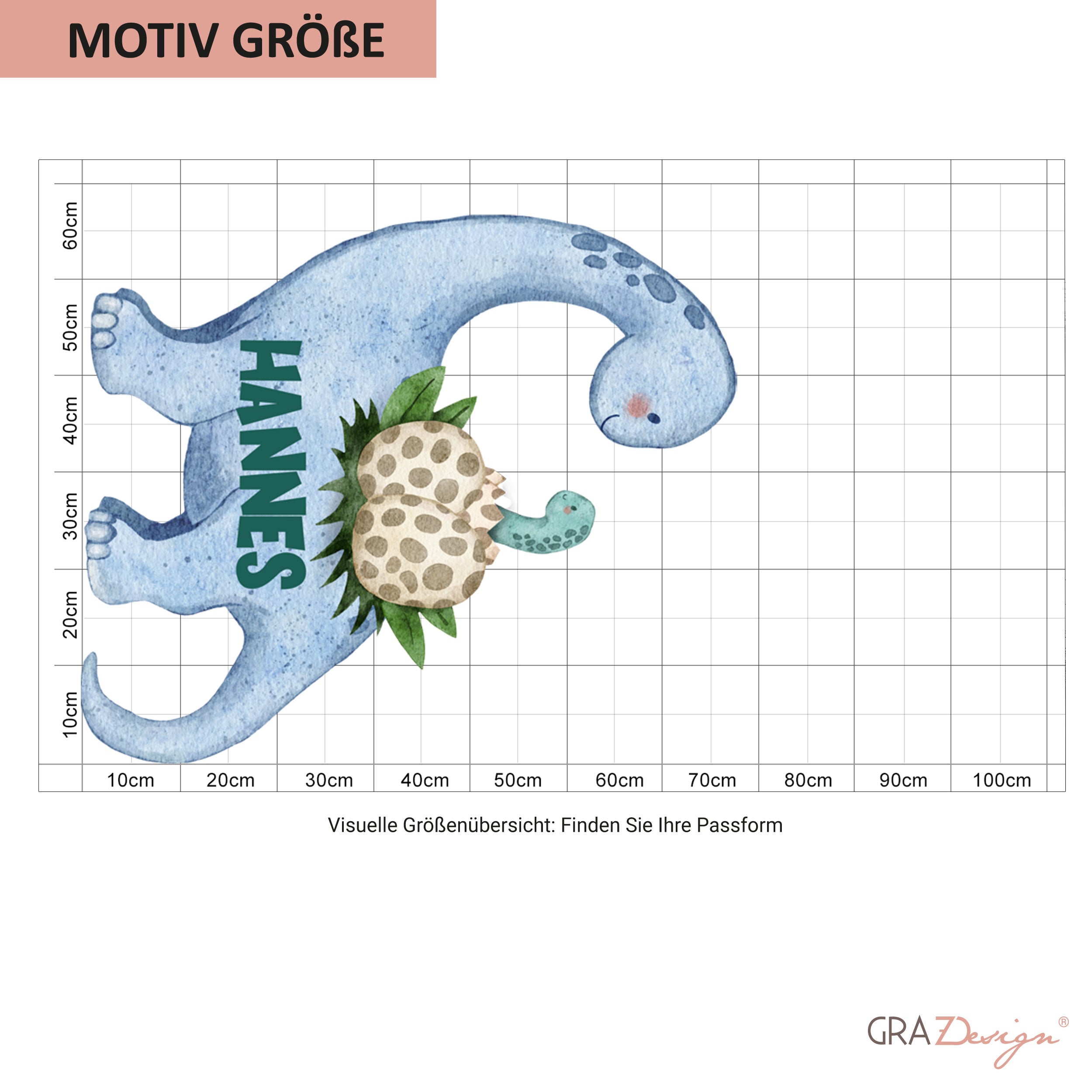 Wandtattoo Dinosaurier mit Namen
