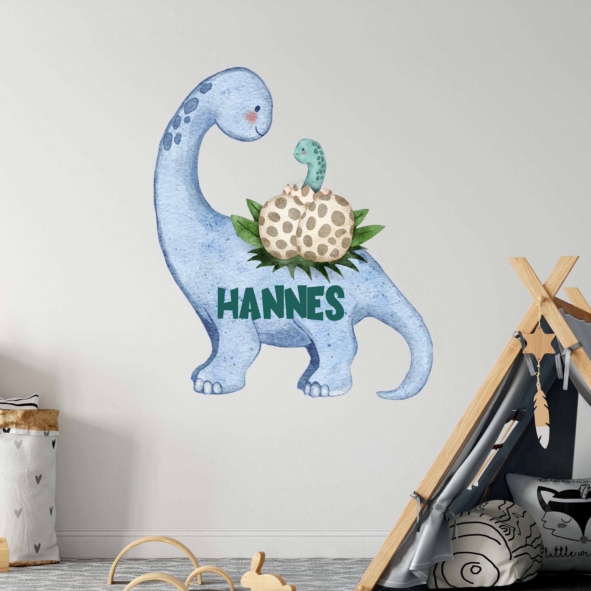 Wandtattoo Dinosaurier mit Namen