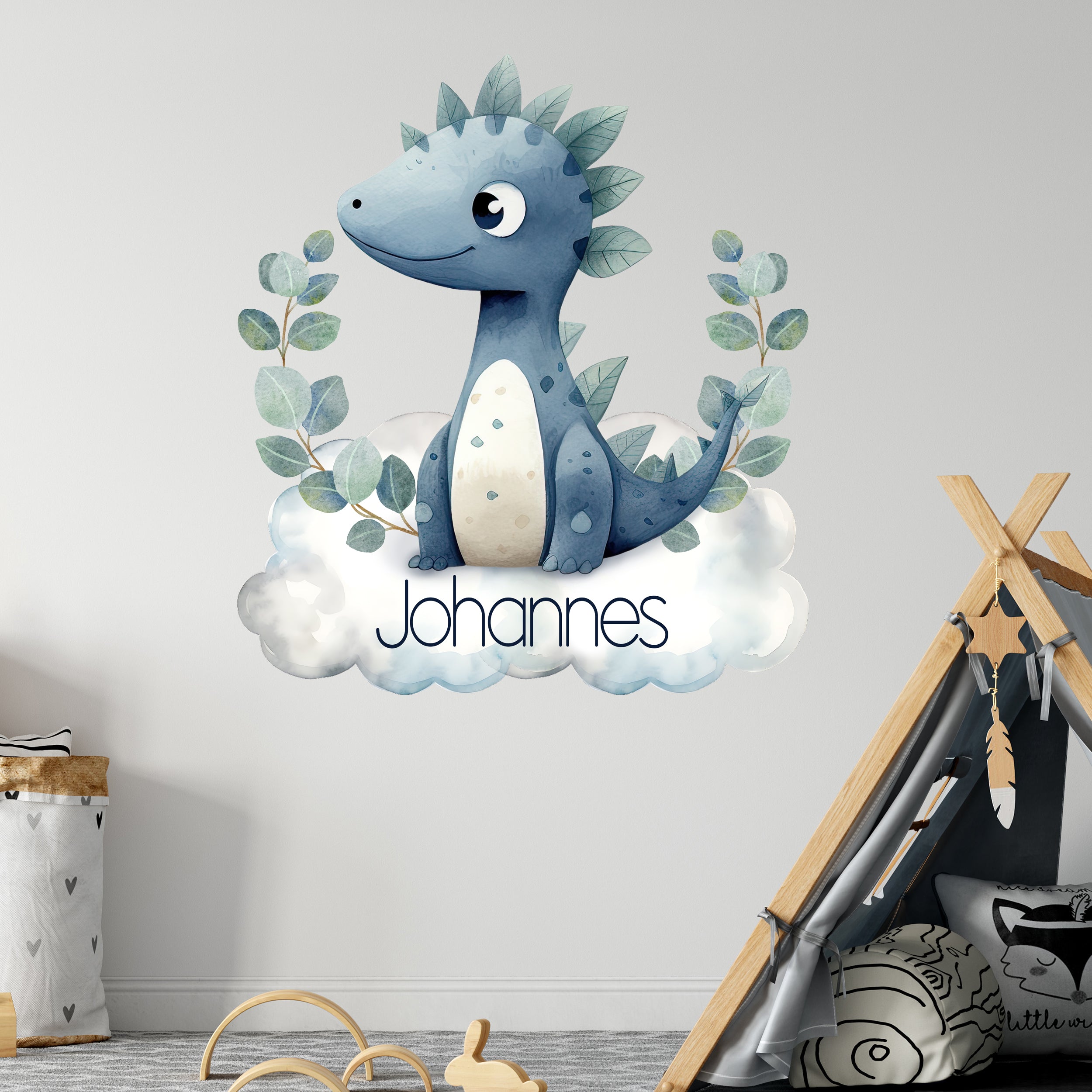 Wandtattoo Dino auf Wolke