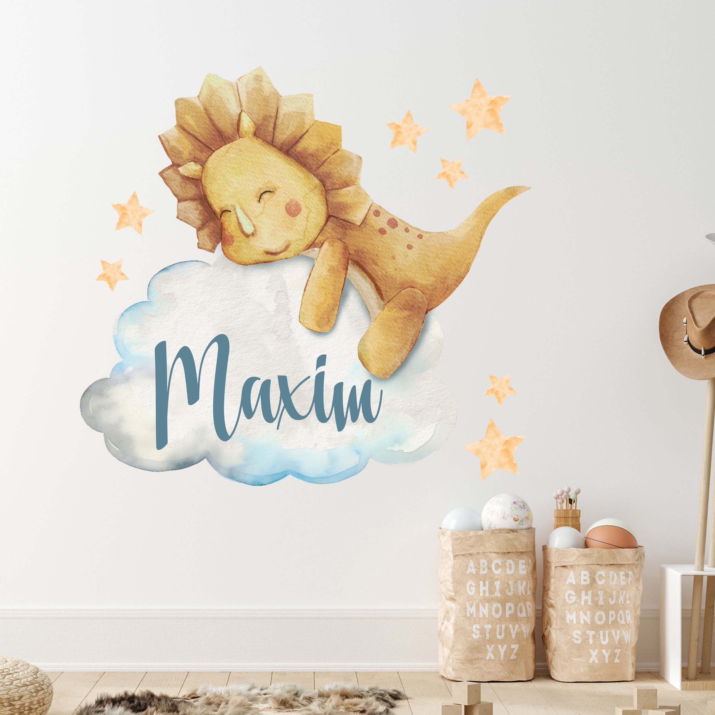 Wandtattoo Löwe auf Wolke