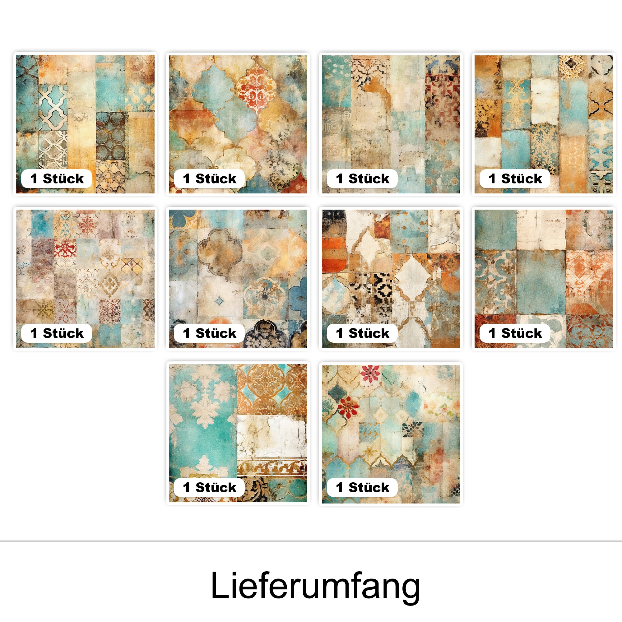 Fliesenaufkleber Boho-Muster